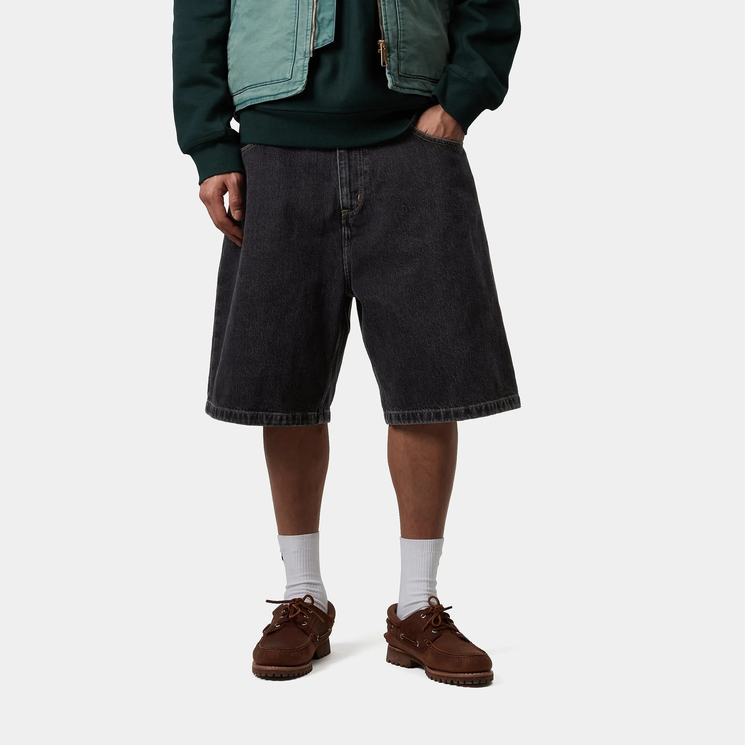 Carhartt WIP Mens Brandon Smith Denim Short | Black Stone Washed sold by The Foot Factory product image thumbnail 3