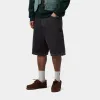 Carhartt WIP Mens Brandon Smith Denim Short | Black Stone Washed sold by The Foot Factory