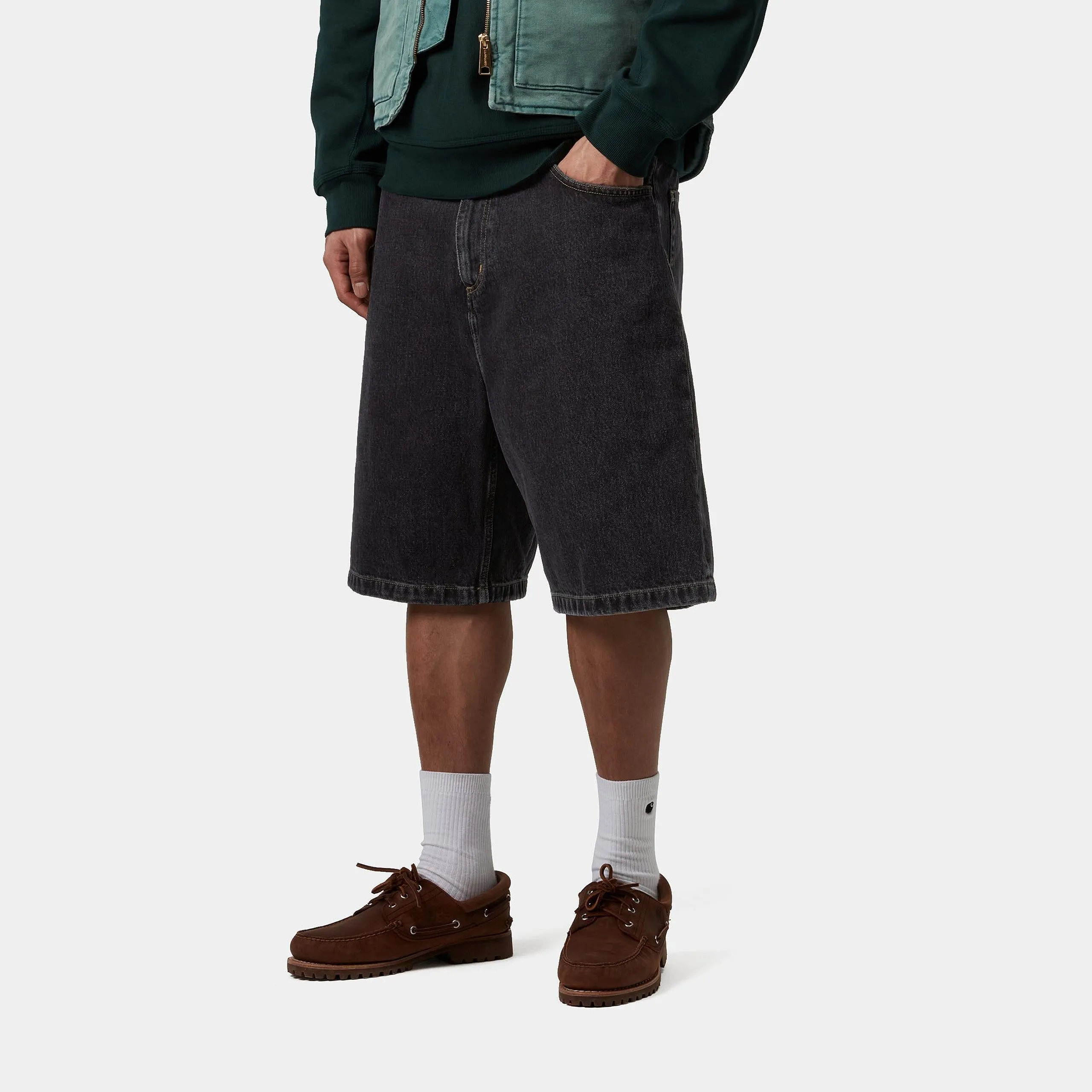 Carhartt WIP Mens Brandon Smith Denim Short | Black Stone Washed sold by The Foot Factory product image thumbnail 5
