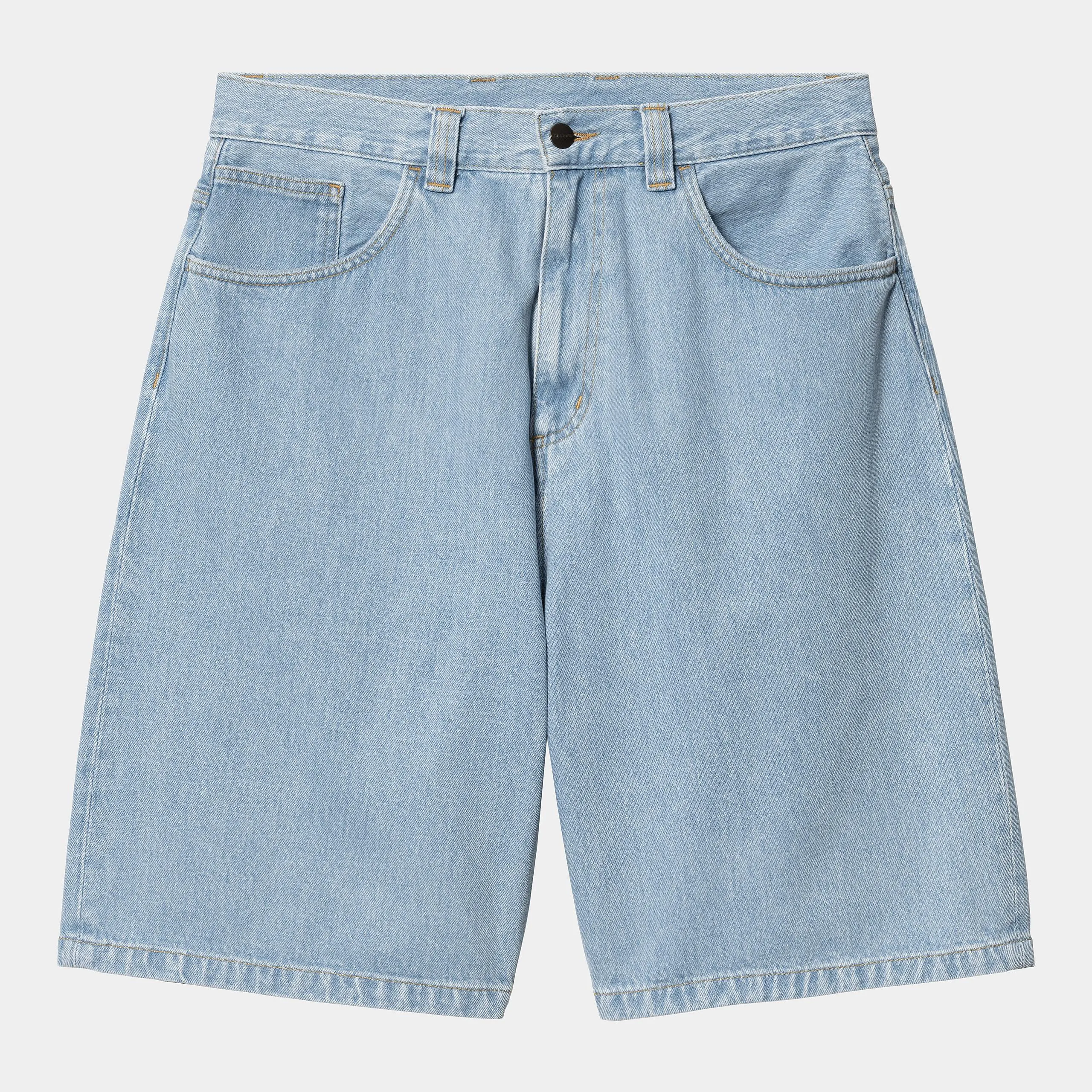 Carhartt WIP Mens Brandon Smith Denim Short | Blue Heavy Stone Bleached sold by The Foot Factory product image thumbnail 2