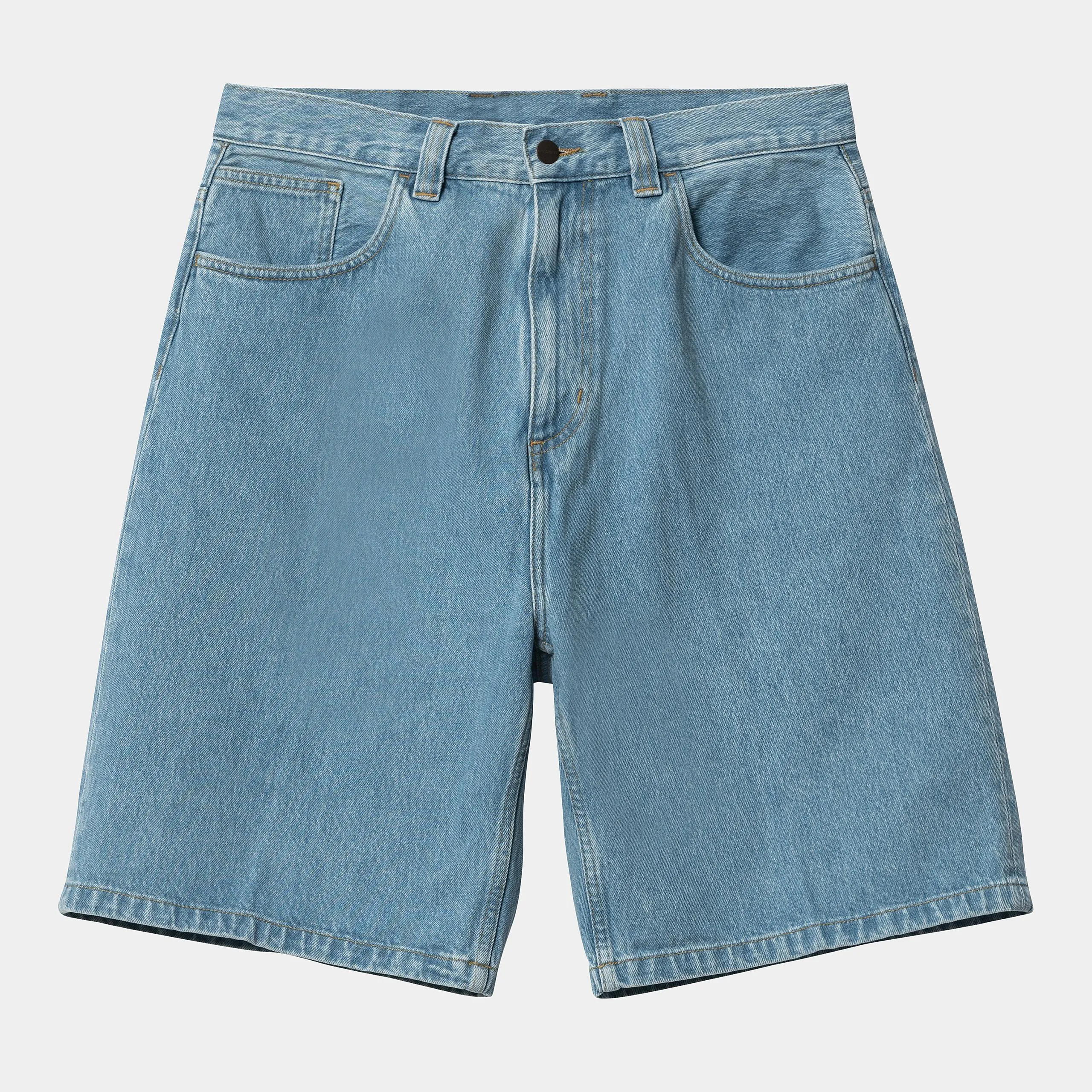 Carhartt WIP Mens Brandon Smith Denim Short | Blue Stone Bleached sold by The Foot Factory product image thumbnail 2