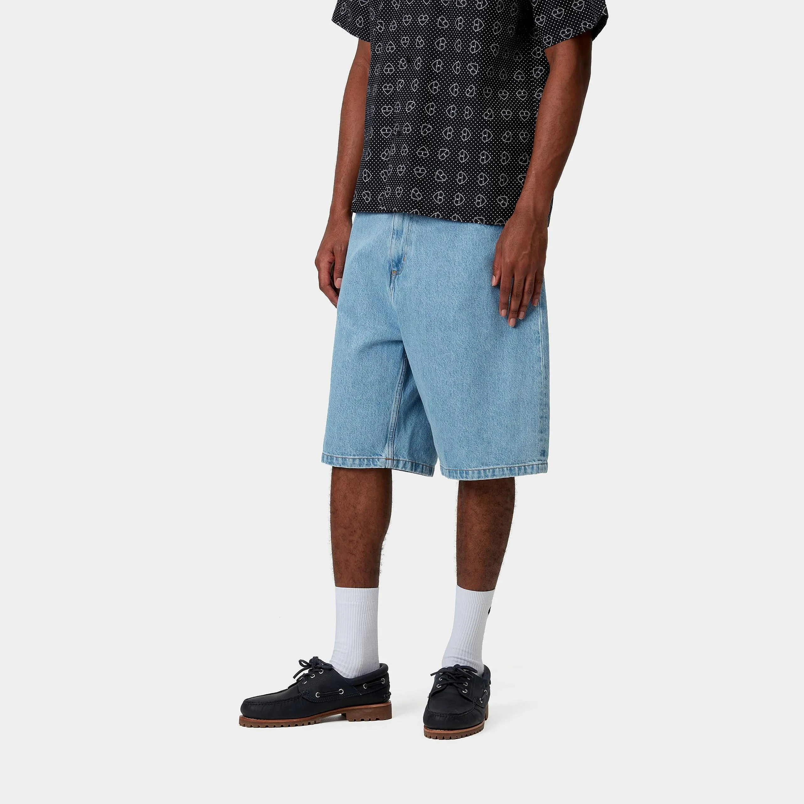 Carhartt WIP Mens Brandon Smith Denim Short | Blue Stone Bleached sold by The Foot Factory product image thumbnail 5
