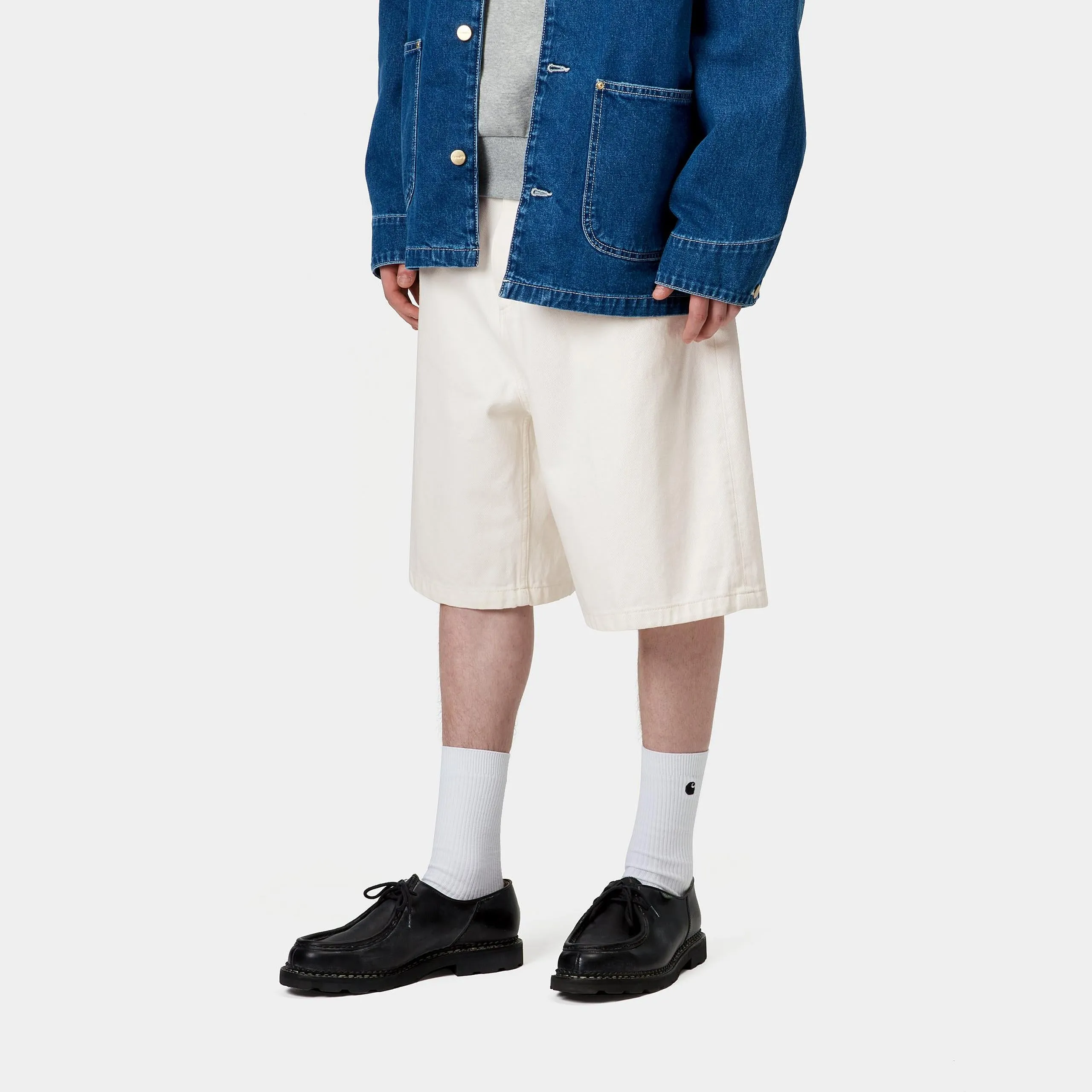 Carhartt WIP Mens Brandon Smith Denim Short | White sold by The Foot Factory product image thumbnail 5