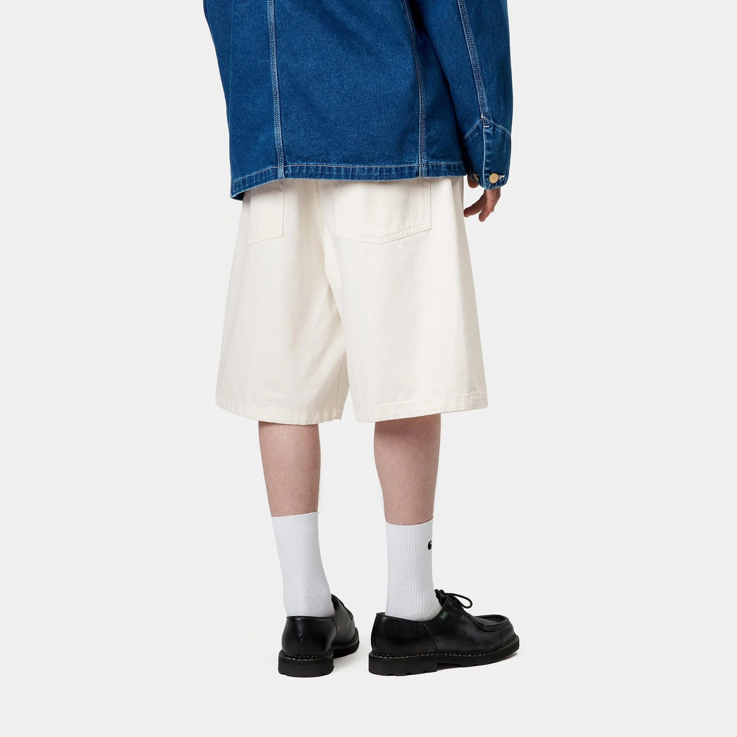 Carhartt WIP Mens Brandon Smith Denim Short | White sold by The Foot Factory product image thumbnail 4
