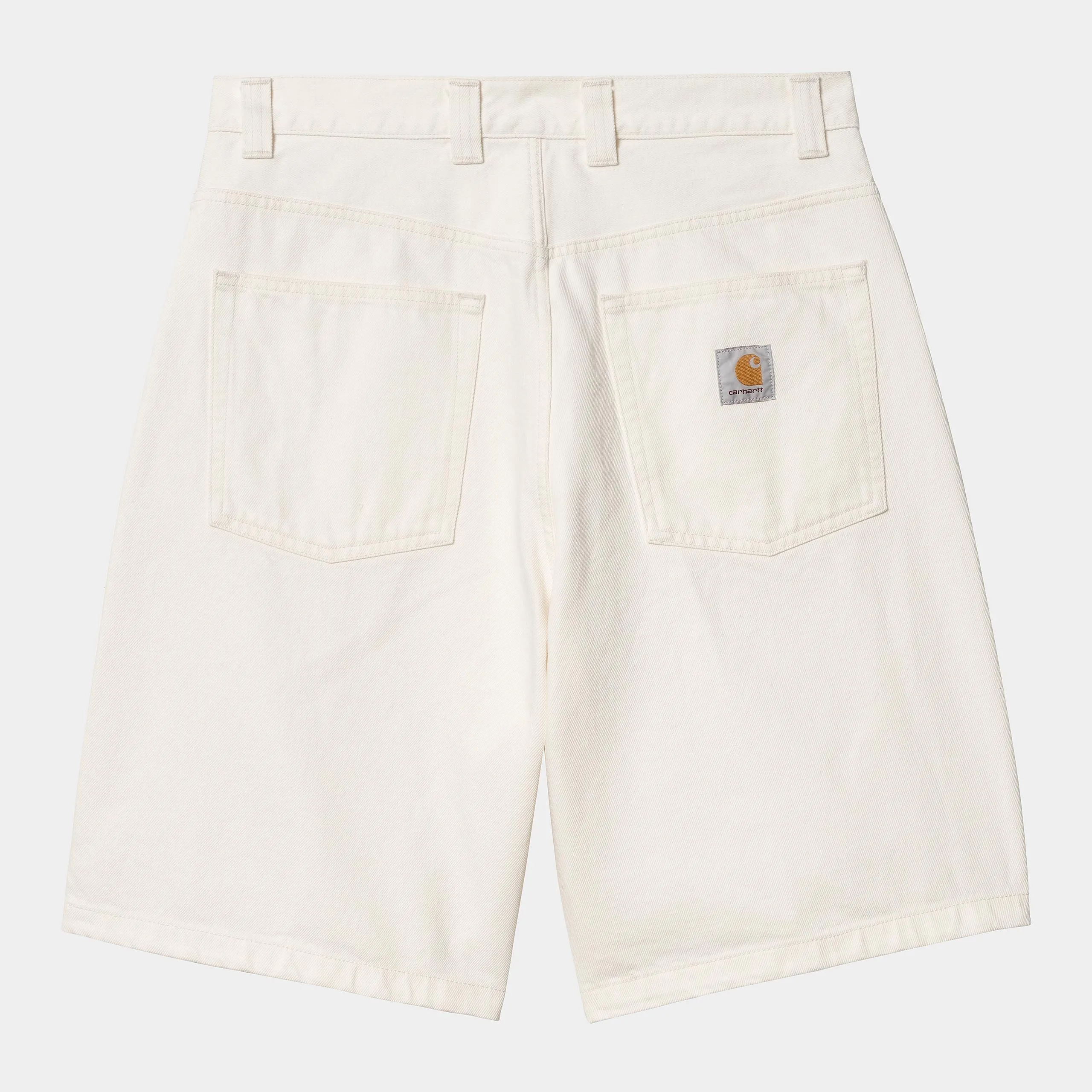Carhartt WIP Mens Brandon Smith Denim Short | White sold by The Foot Factory