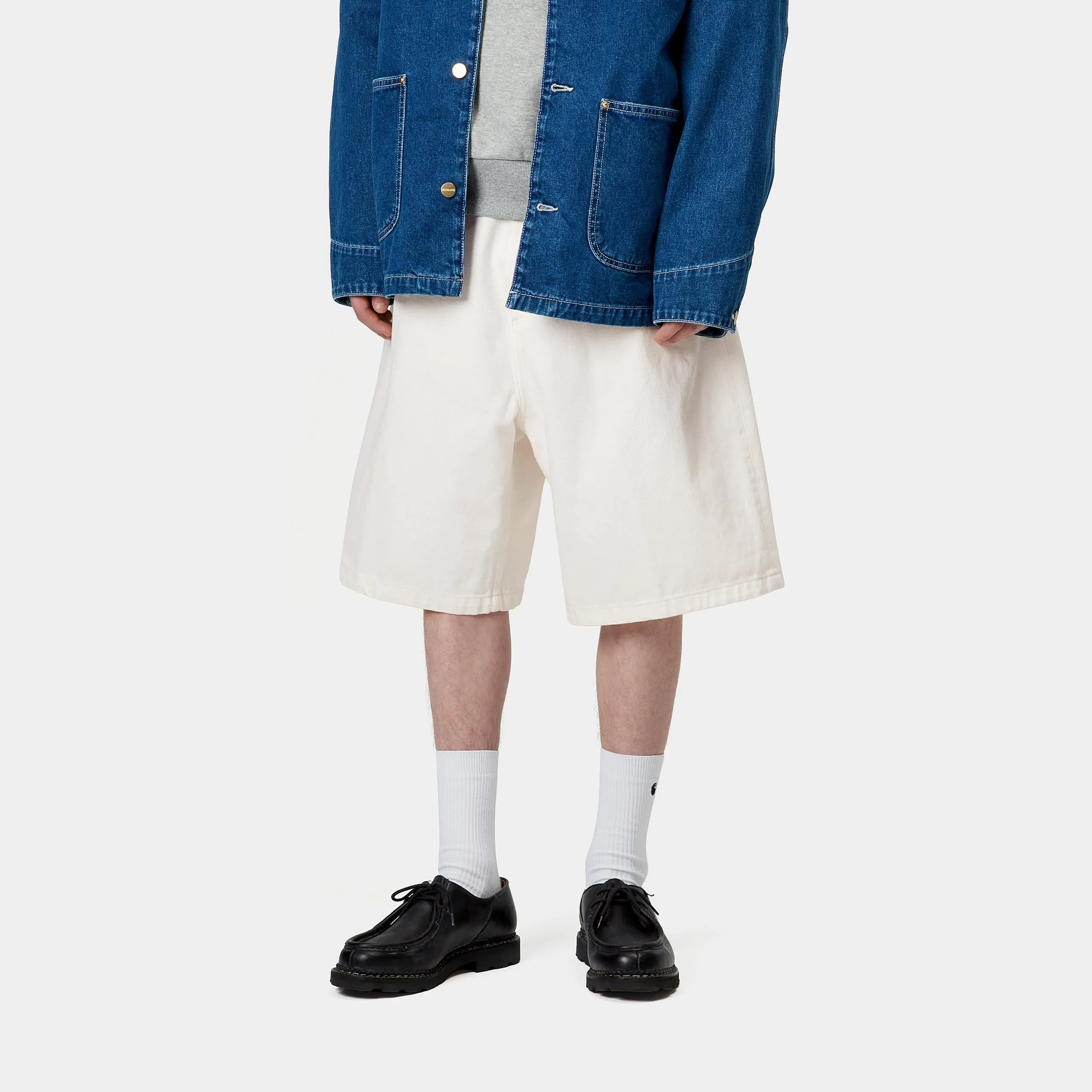 Carhartt WIP Mens Brandon Smith Denim Short | White sold by The Foot Factory product image thumbnail 3