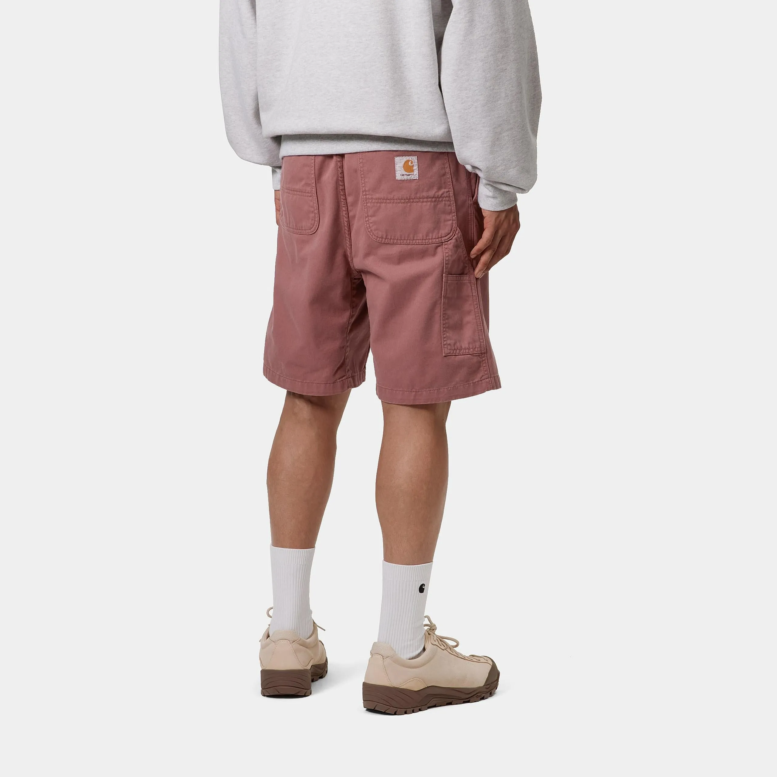 Carhartt WIP Mens Flint Moraga Twill Short | Dusky Pink sold by The Foot Factory product image thumbnail 4