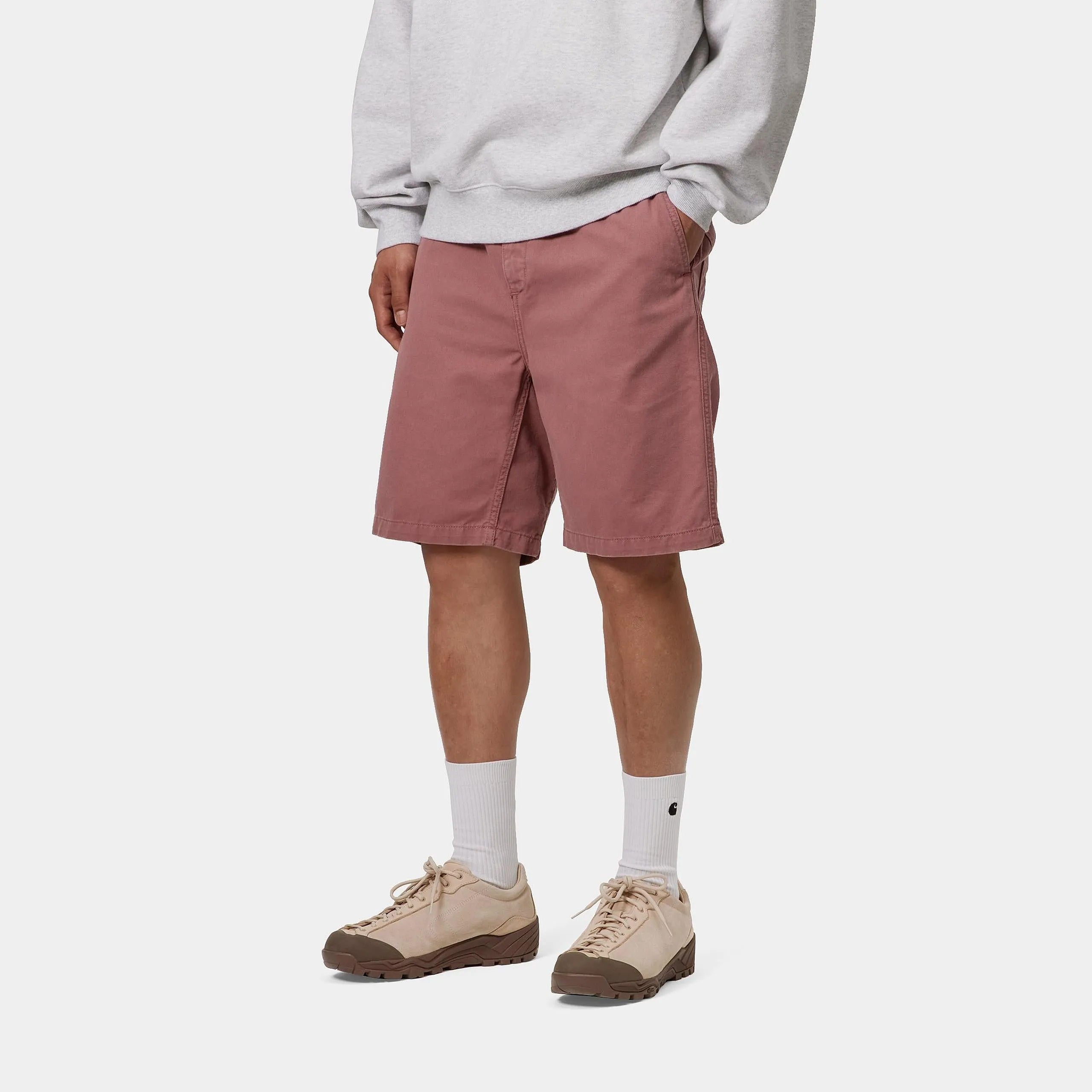 Carhartt WIP Mens Flint Moraga Twill Short | Dusky Pink sold by The Foot Factory product image thumbnail 5