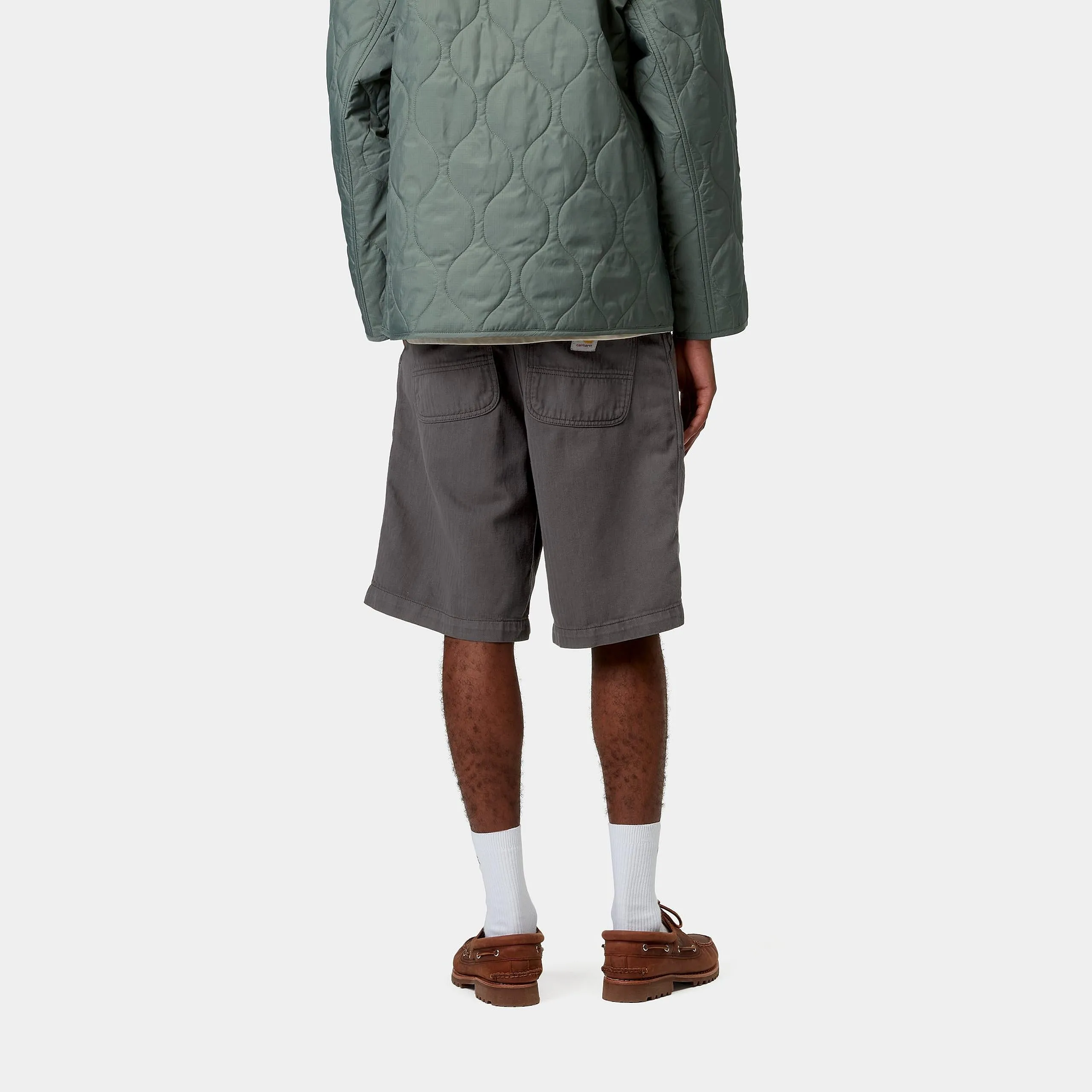 Carhartt WIP Mens Cooper Shawnee Herringbone Short | Graphite Garment Dyed sold by The Foot Factory product image thumbnail 4