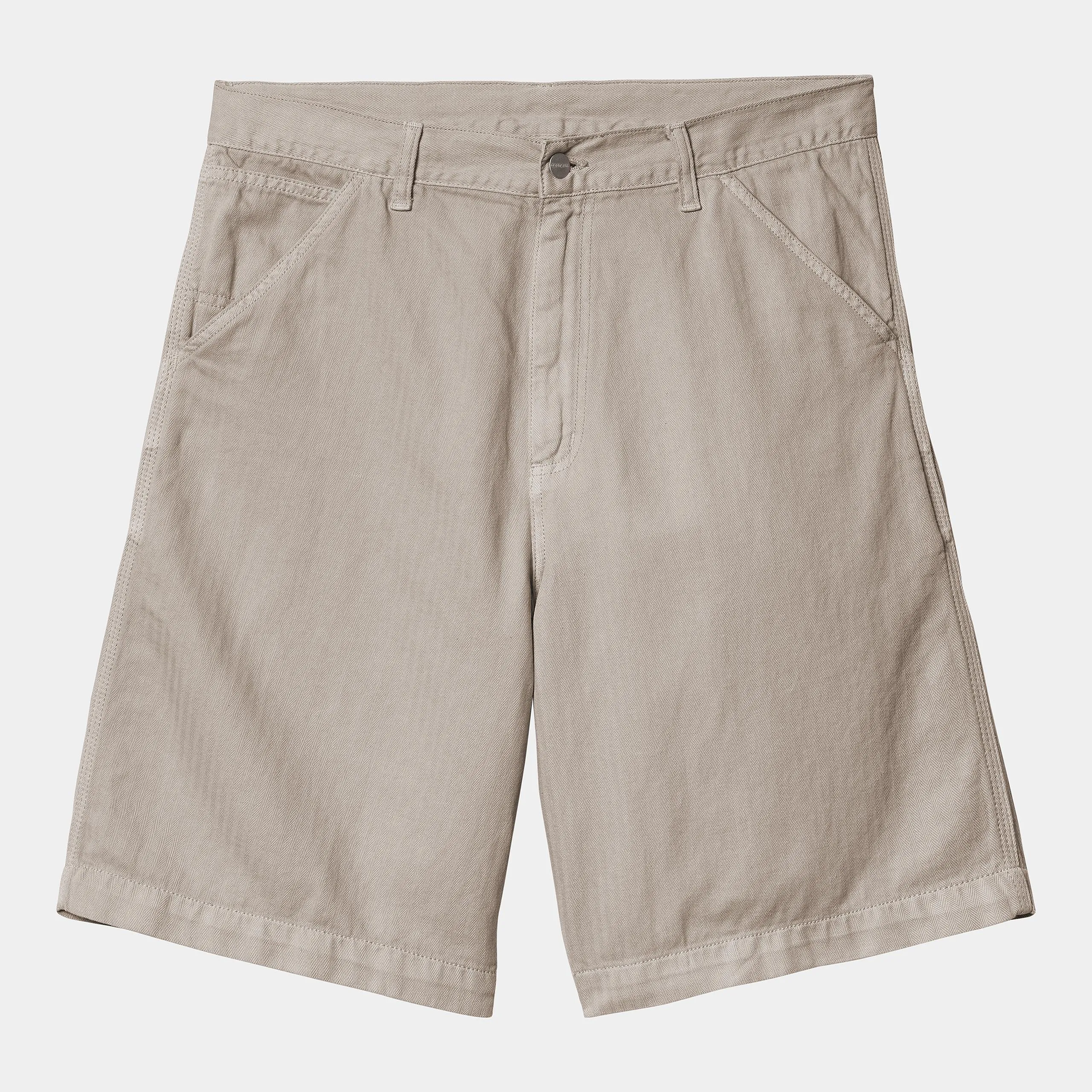 Carhartt WIP Mens Cooper Shawnee Herringbone Short | Fleur De Sel Rinsed sold by The Foot Factory product image thumbnail 2