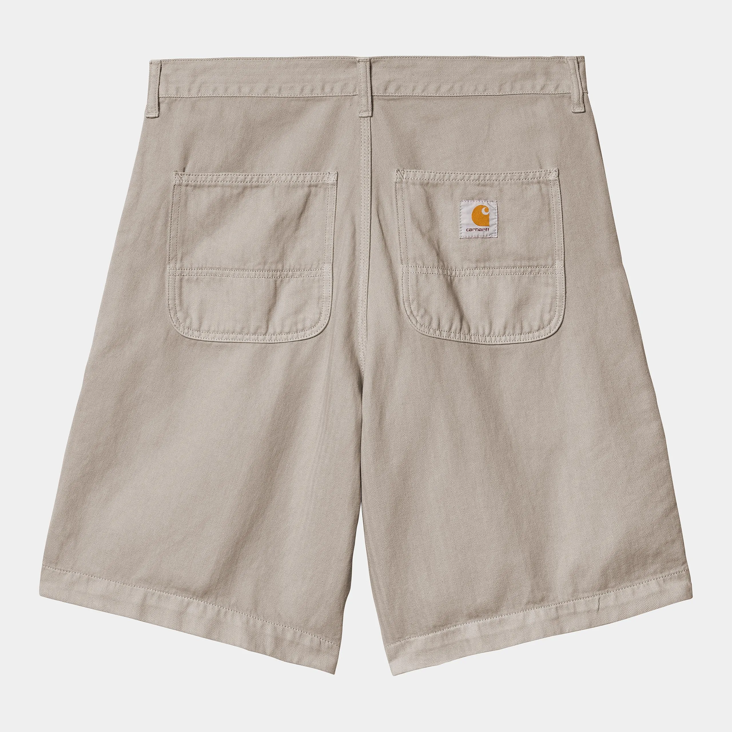 Carhartt WIP Mens Cooper Shawnee Herringbone Short | Fleur De Sel Rinsed sold by The Foot Factory