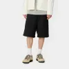 Carhartt WIP Mens Craft Dunmore Twill Short | Black Rinsed sold by The Foot Factory