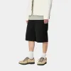 Carhartt WIP Mens Craft Dunmore Twill Short | Black Rinsed sold by The Foot Factory