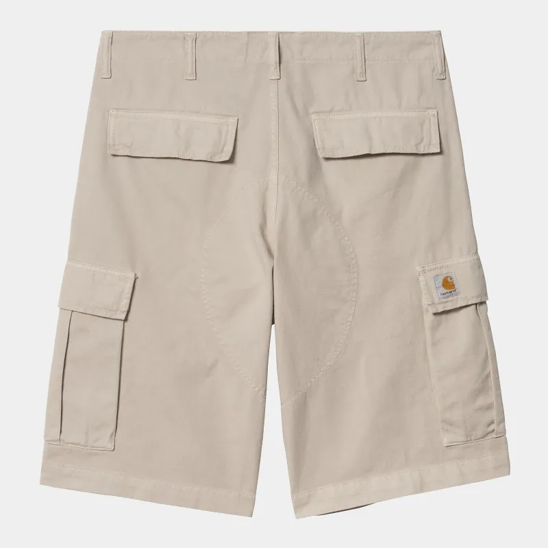 Carhartt WIP Mens Regular Moraga Twill Cargo Short | Fleur De Sel sold by The Foot Factory