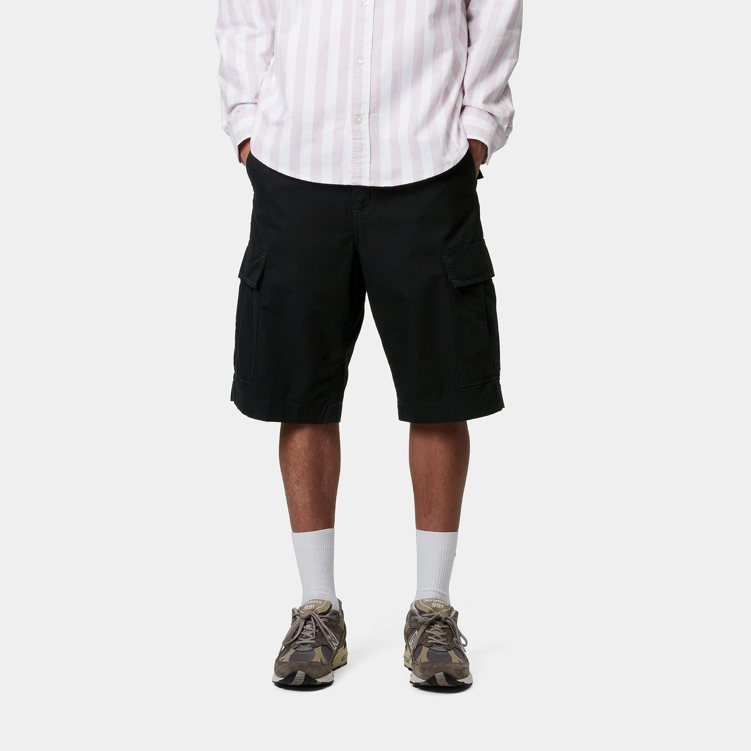 Carhartt WIP Mens Regular Moraga Twill Cargo Short | Black sold by The Foot Factory product image thumbnail 3