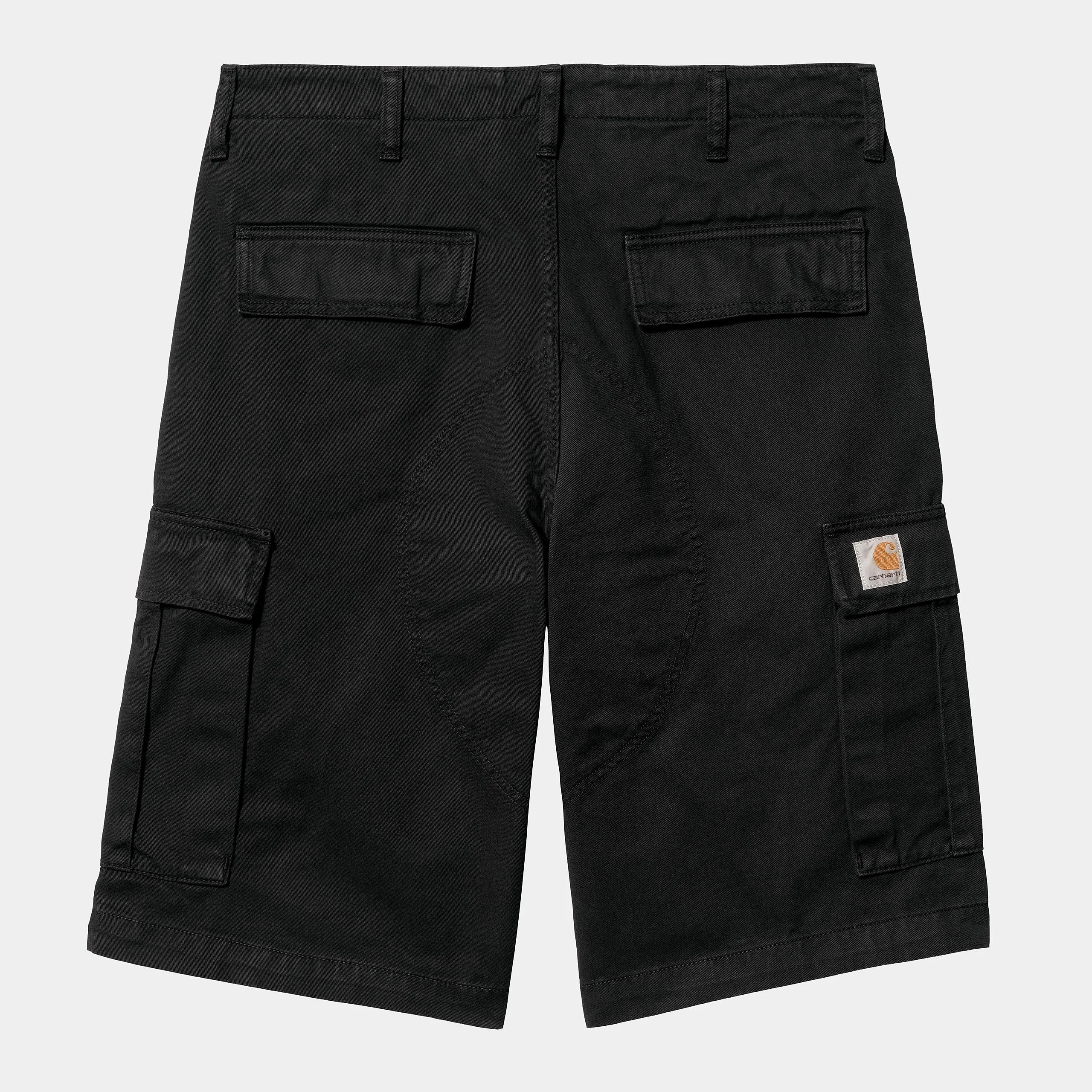 Carhartt WIP Mens Regular Moraga Twill Cargo Short | Black sold by The Foot Factory