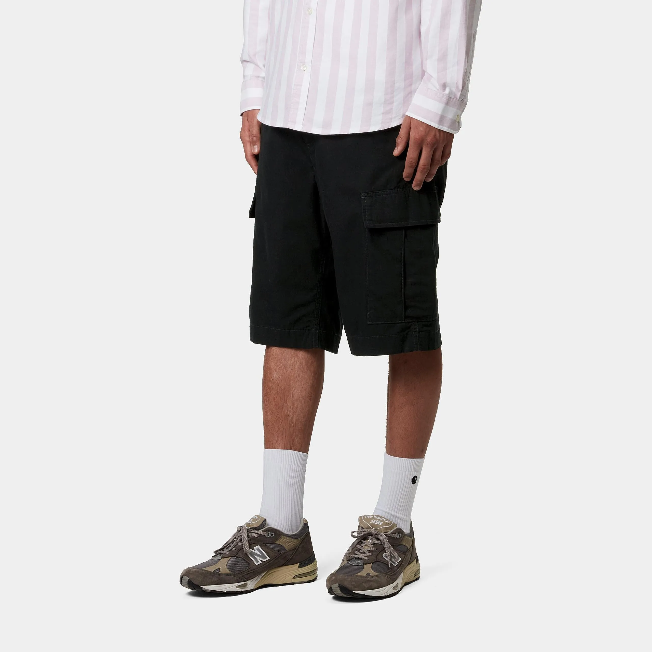 Carhartt WIP Mens Regular Moraga Twill Cargo Short | Black sold by The Foot Factory product image thumbnail 5