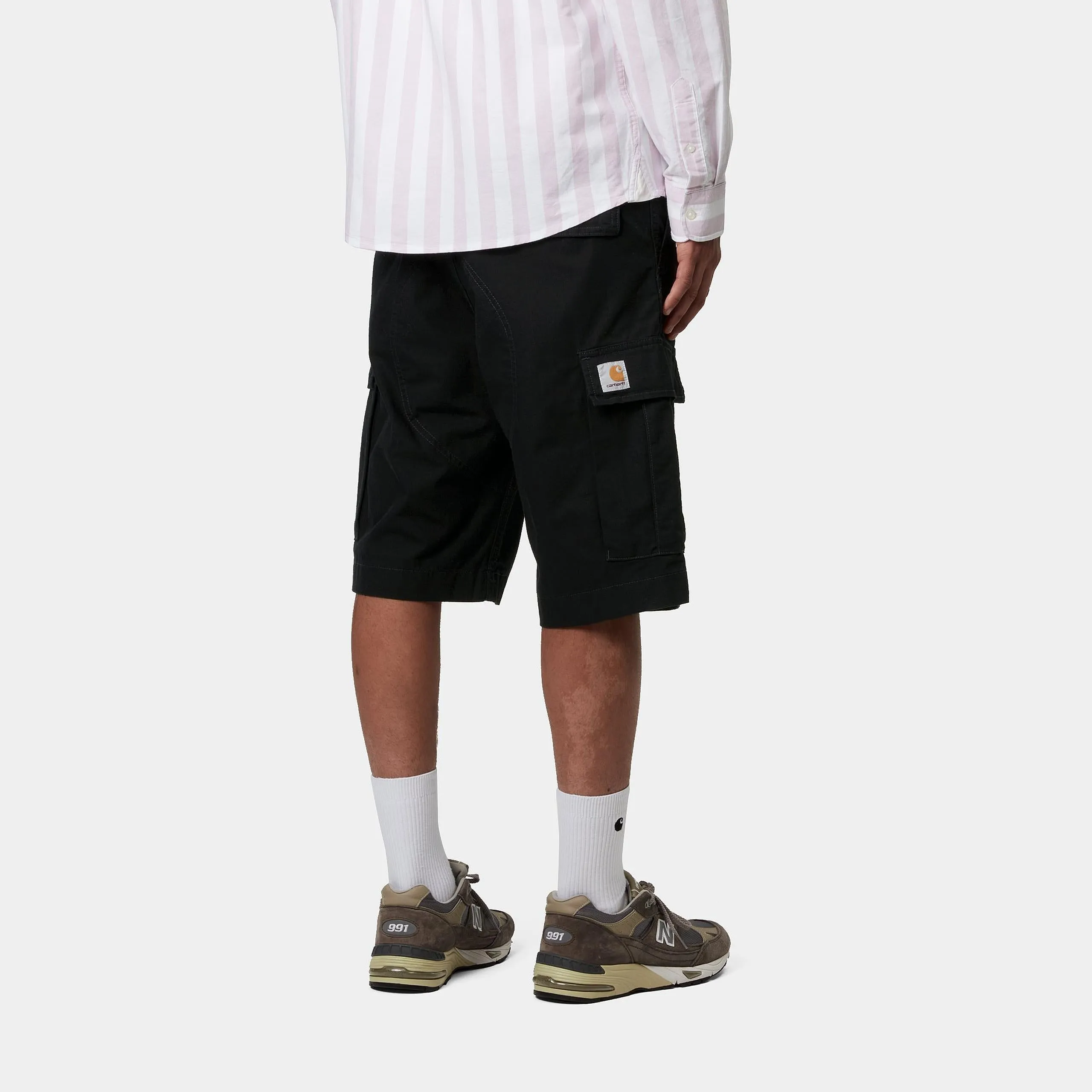 Carhartt WIP Mens Regular Moraga Twill Cargo Short | Black sold by The Foot Factory product image thumbnail 4