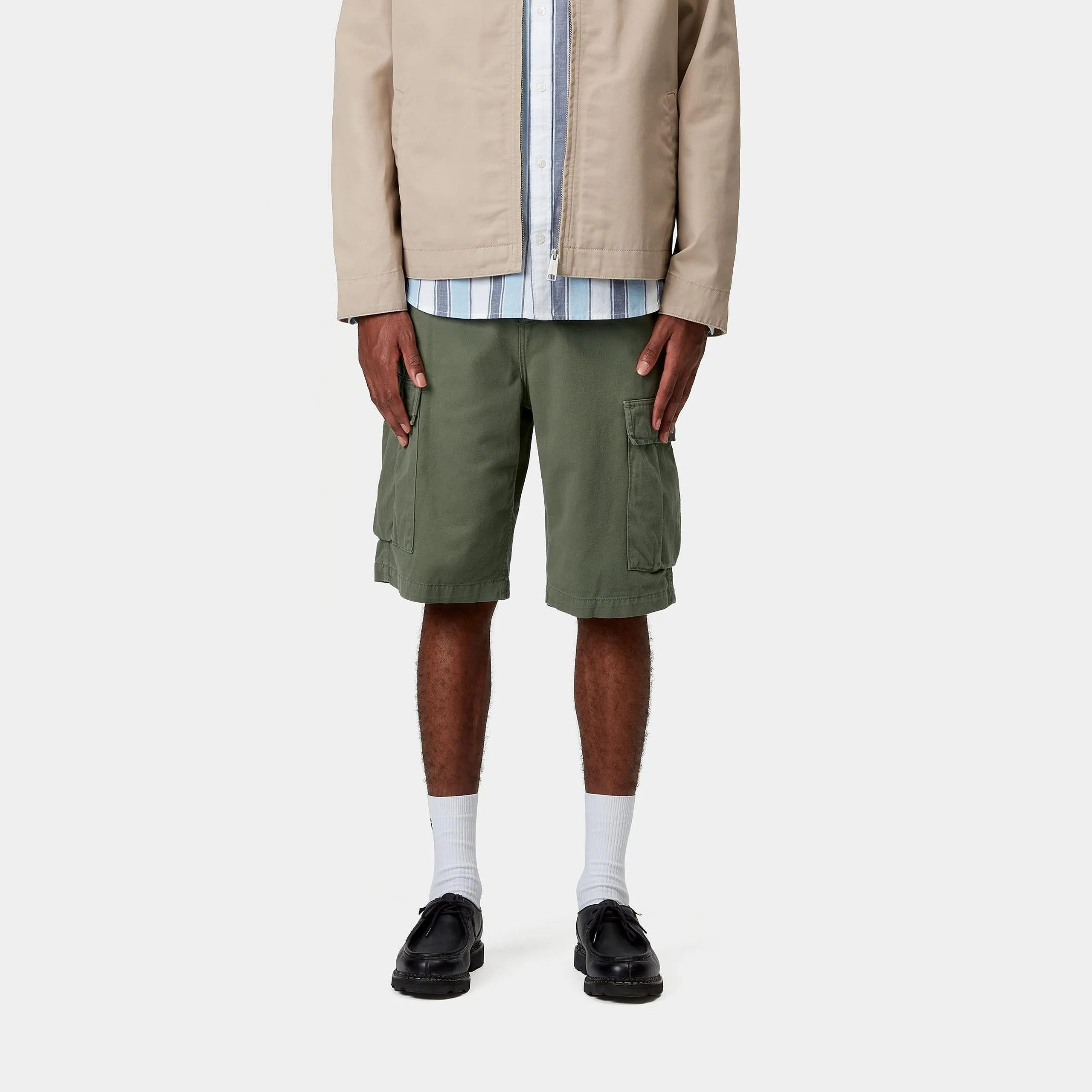 Carhartt WIP Mens Regular Moraga Twill Cargo Short | Dollar Green sold by The Foot Factory product image thumbnail 3