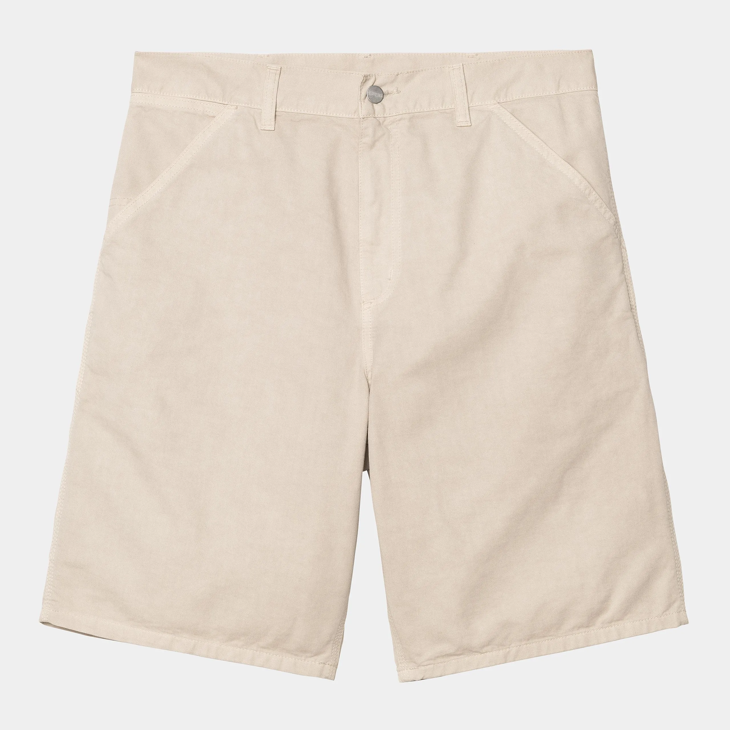 Carhartt WIP Mens Single Knee Newcomb Drill Short | Fleur De Sel sold by The Foot Factory product image thumbnail 2