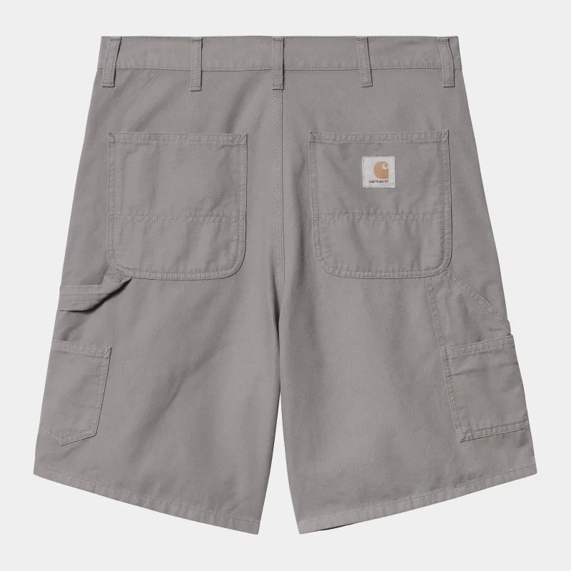 Carhartt WIP Mens Double Knee Hubbard Canvas Short | Yosemite Stone Washed sold by The Foot Factory