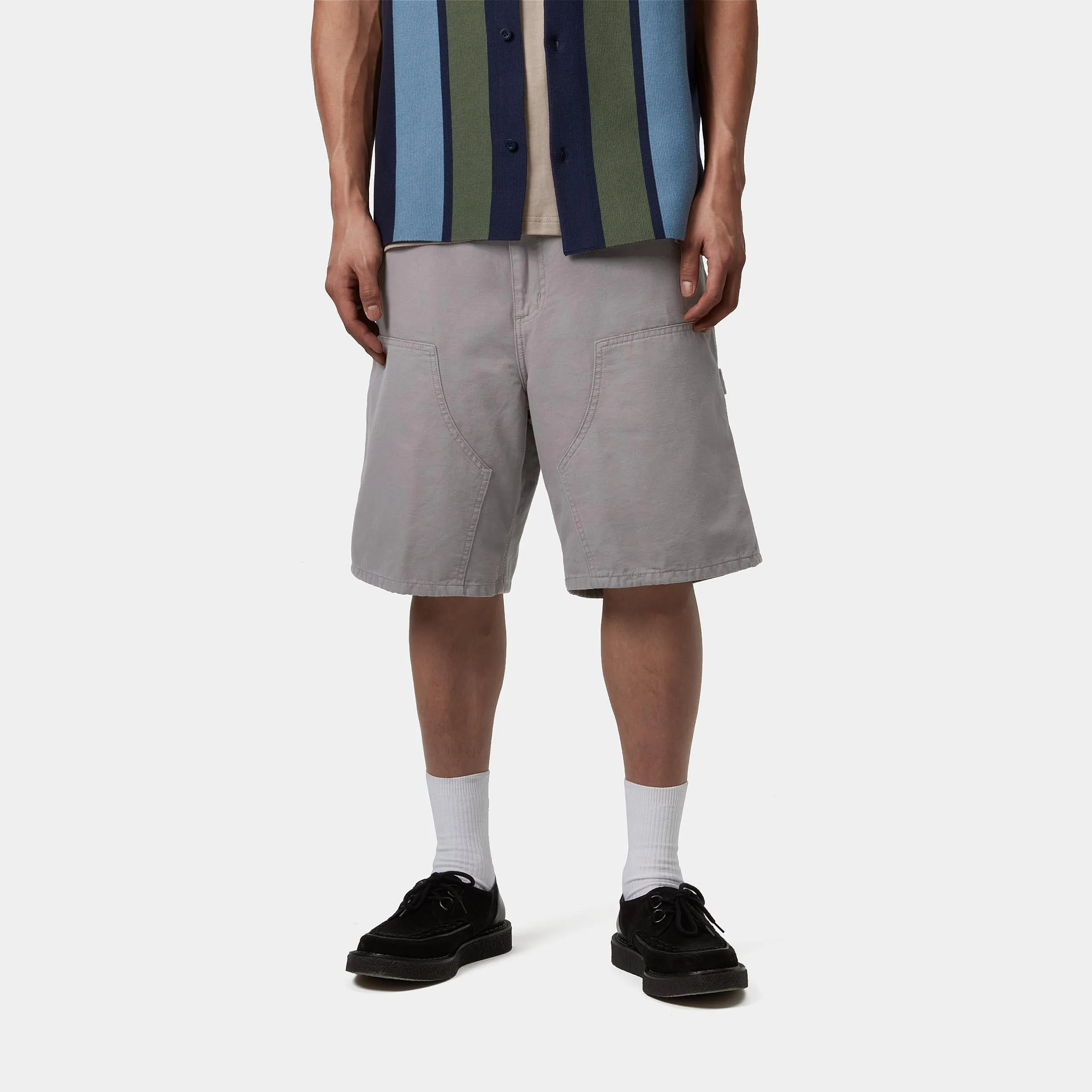 Carhartt WIP Mens Double Knee Hubbard Canvas Short | Yosemite Stone Washed sold by The Foot Factory product image thumbnail 3