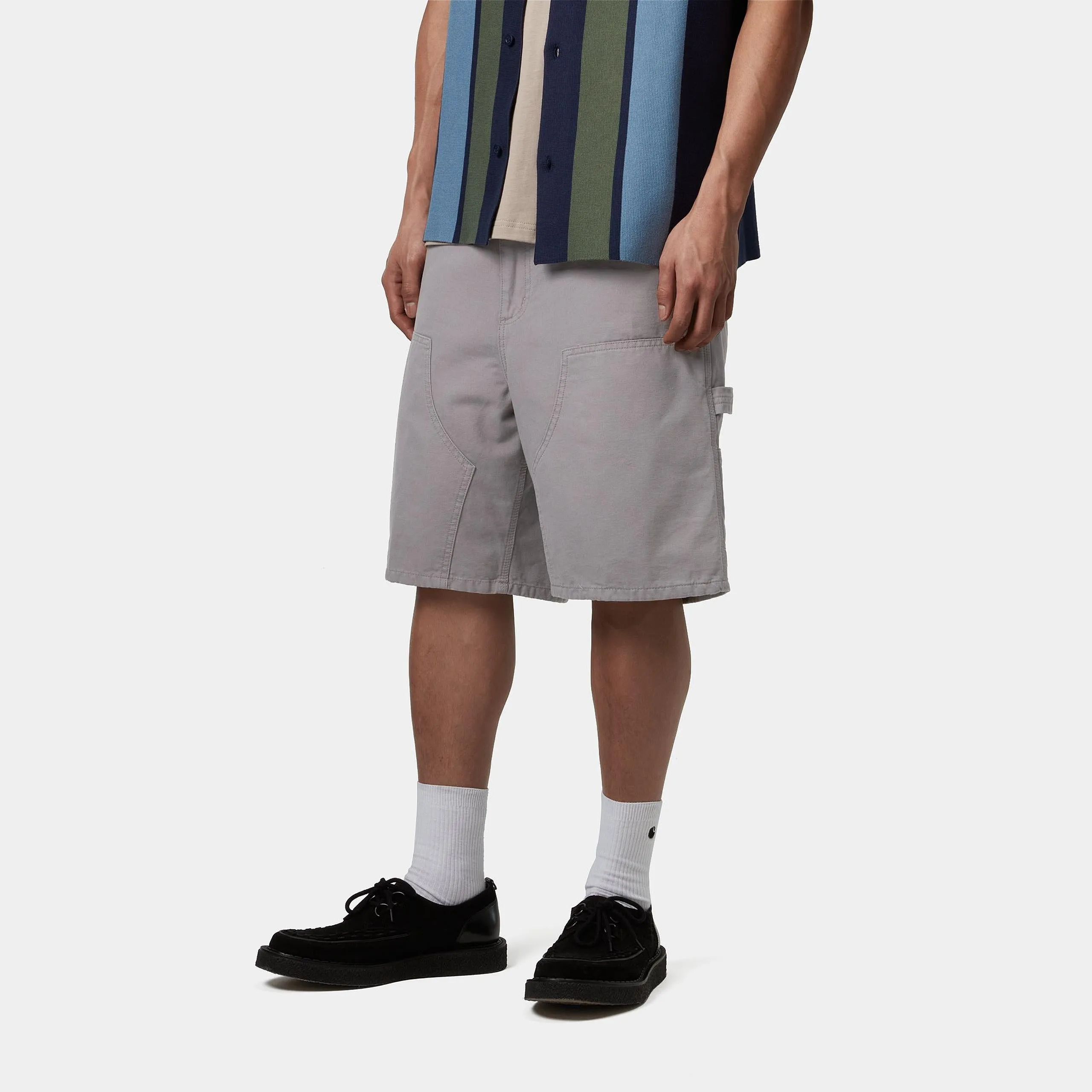 Carhartt WIP Mens Double Knee Hubbard Canvas Short | Yosemite Stone Washed sold by The Foot Factory product image thumbnail 5