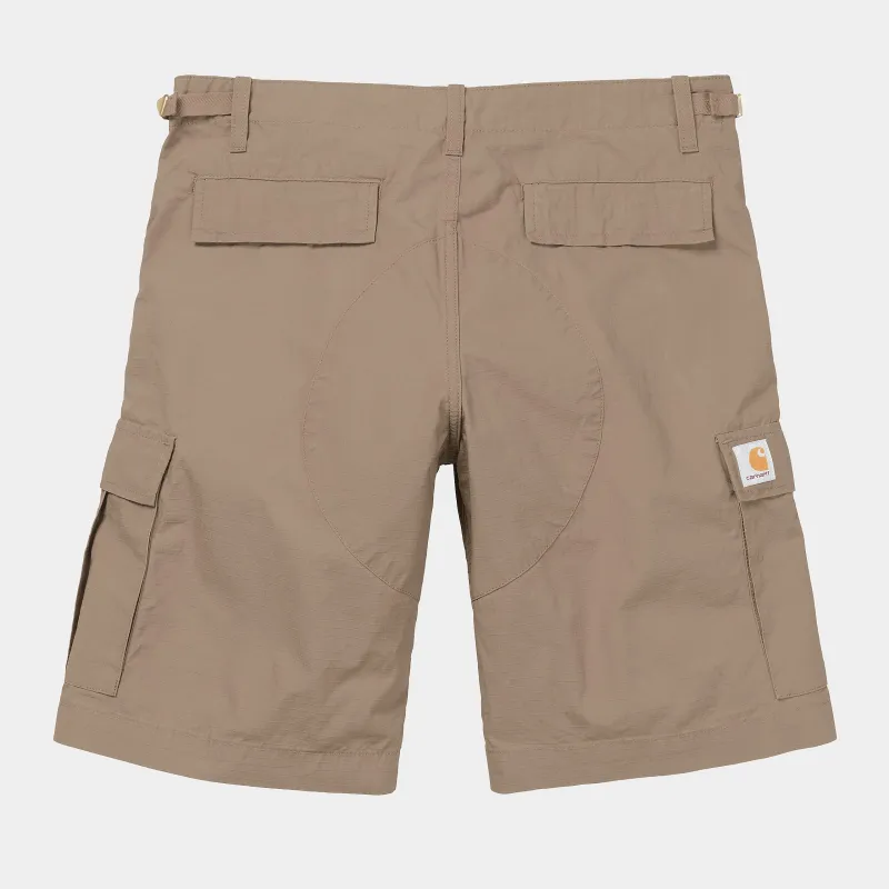 Carhartt WIP Mens Aviation Short | Leather Rinsed sold by The Foot Factory