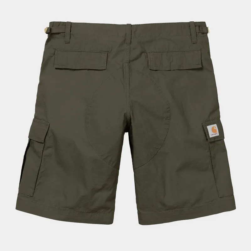 Carhartt WIP Mens Aviation Short | Cyprus Rinsed sold by The Foot Factory