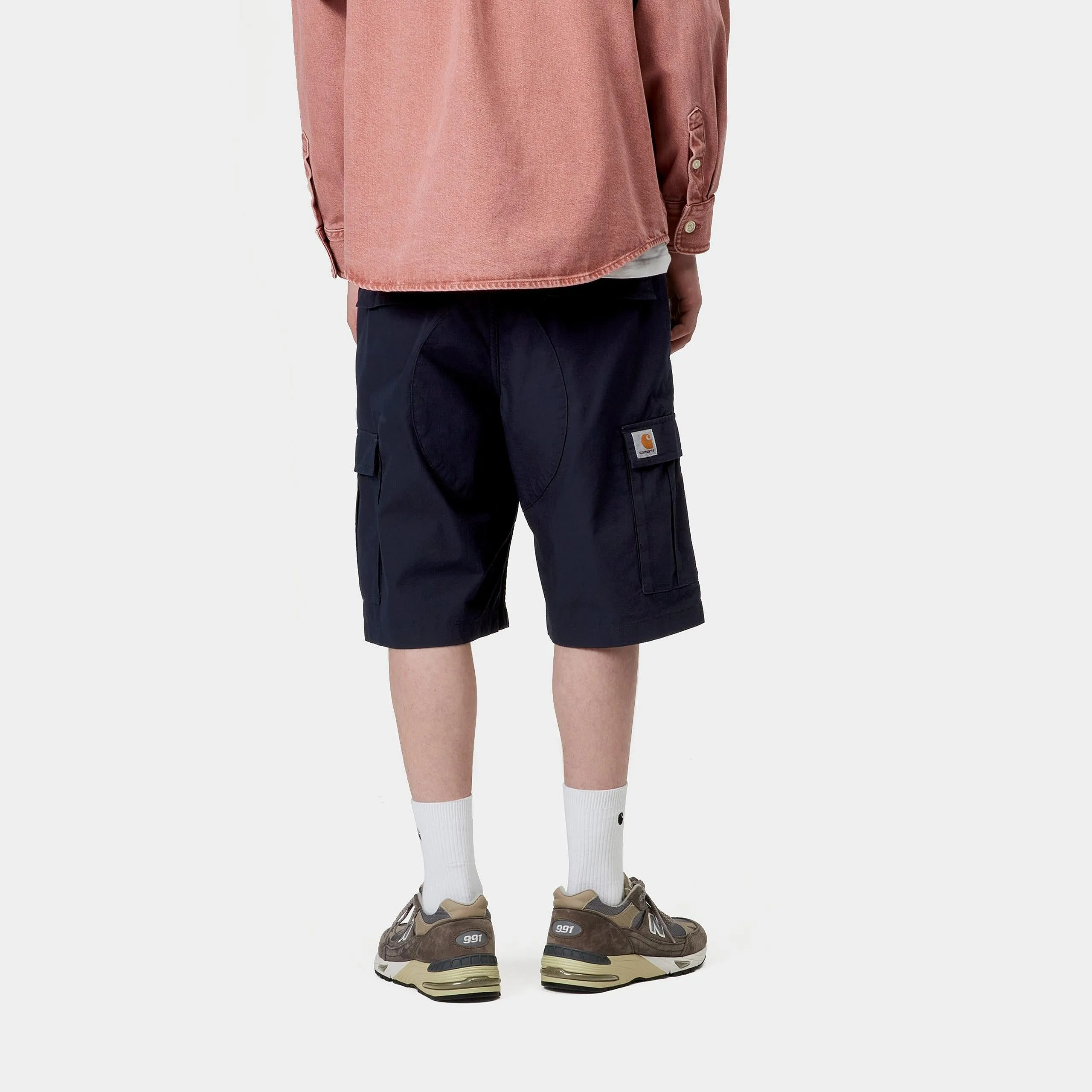 Carhartt WIP Mens Aviation Short | Dark Navy Rinsed sold by The Foot Factory product image thumbnail 5