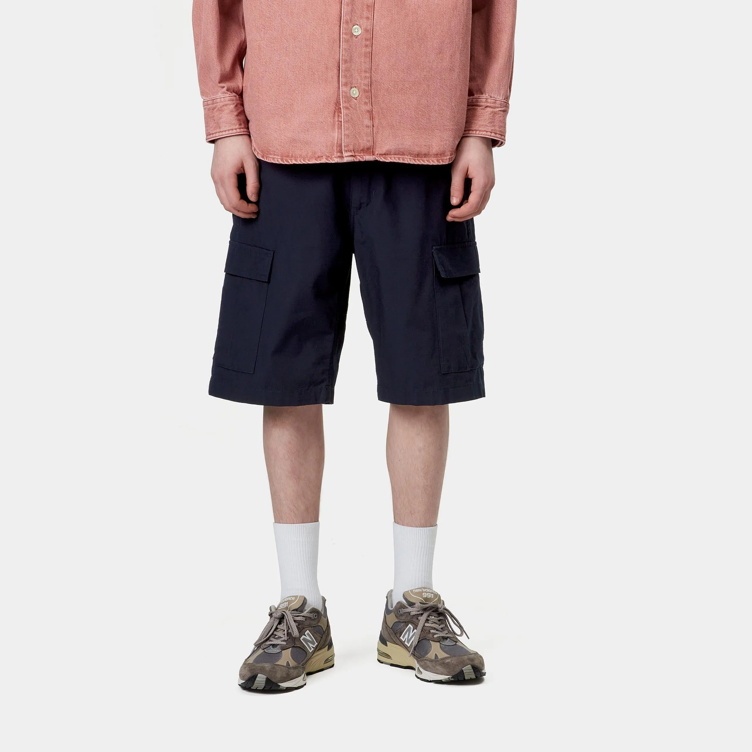 Carhartt WIP Mens Aviation Short | Dark Navy Rinsed sold by The Foot Factory product image thumbnail 4