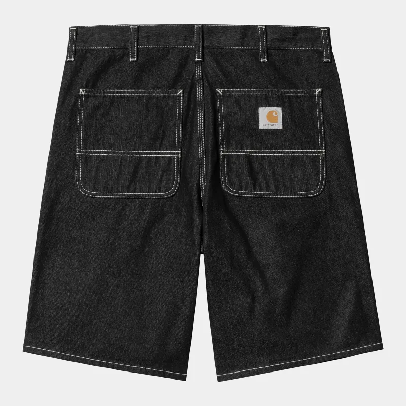 Carhartt WIP Mens Simple Norco Denim Short | Black One Washed sold by The Foot Factory