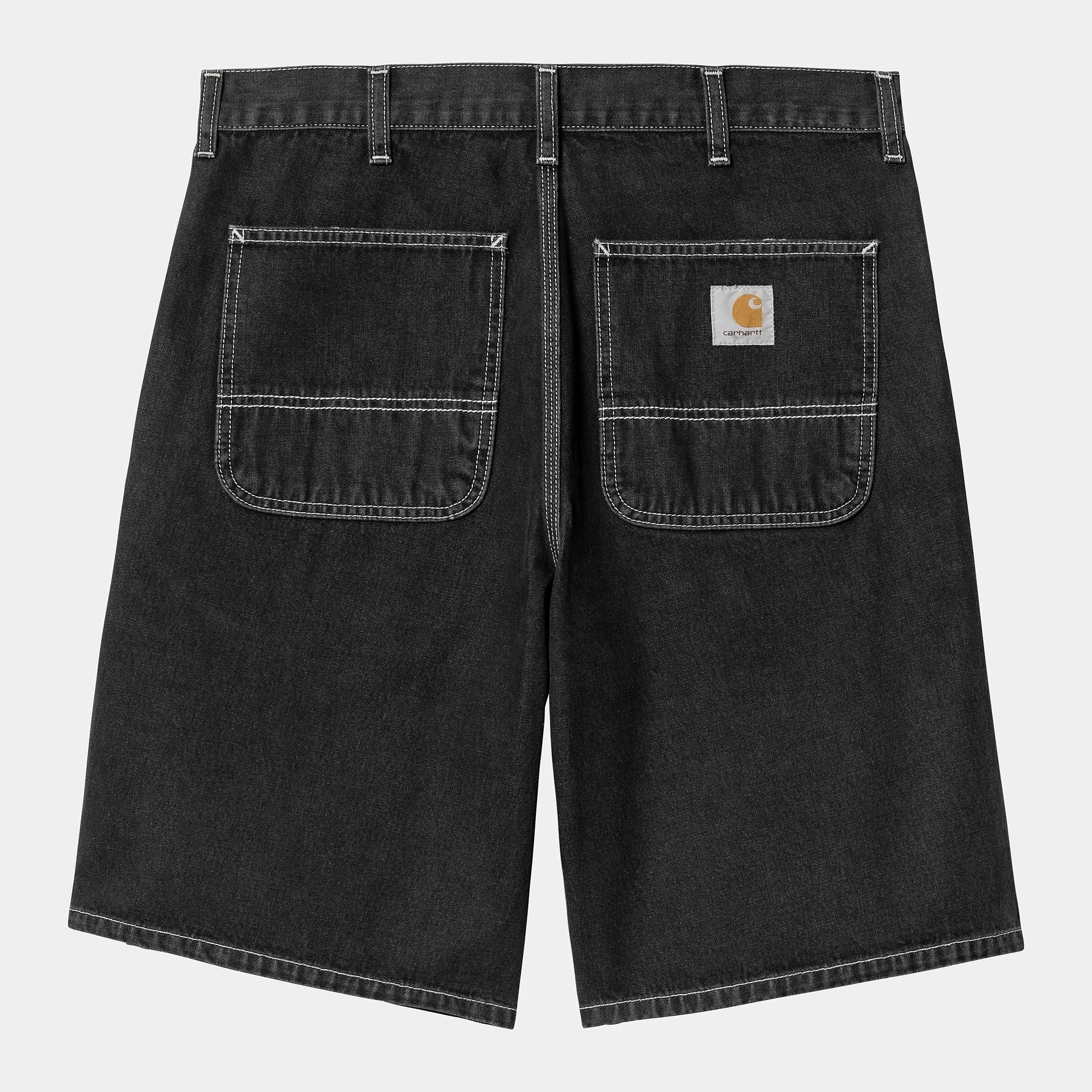 Carhartt WIP Mens Simple Norco Denim Short | Black Stone Washed sold by The Foot Factory