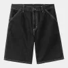 Carhartt WIP Mens Simple Norco Denim Short | Black Stone Washed sold by The Foot Factory