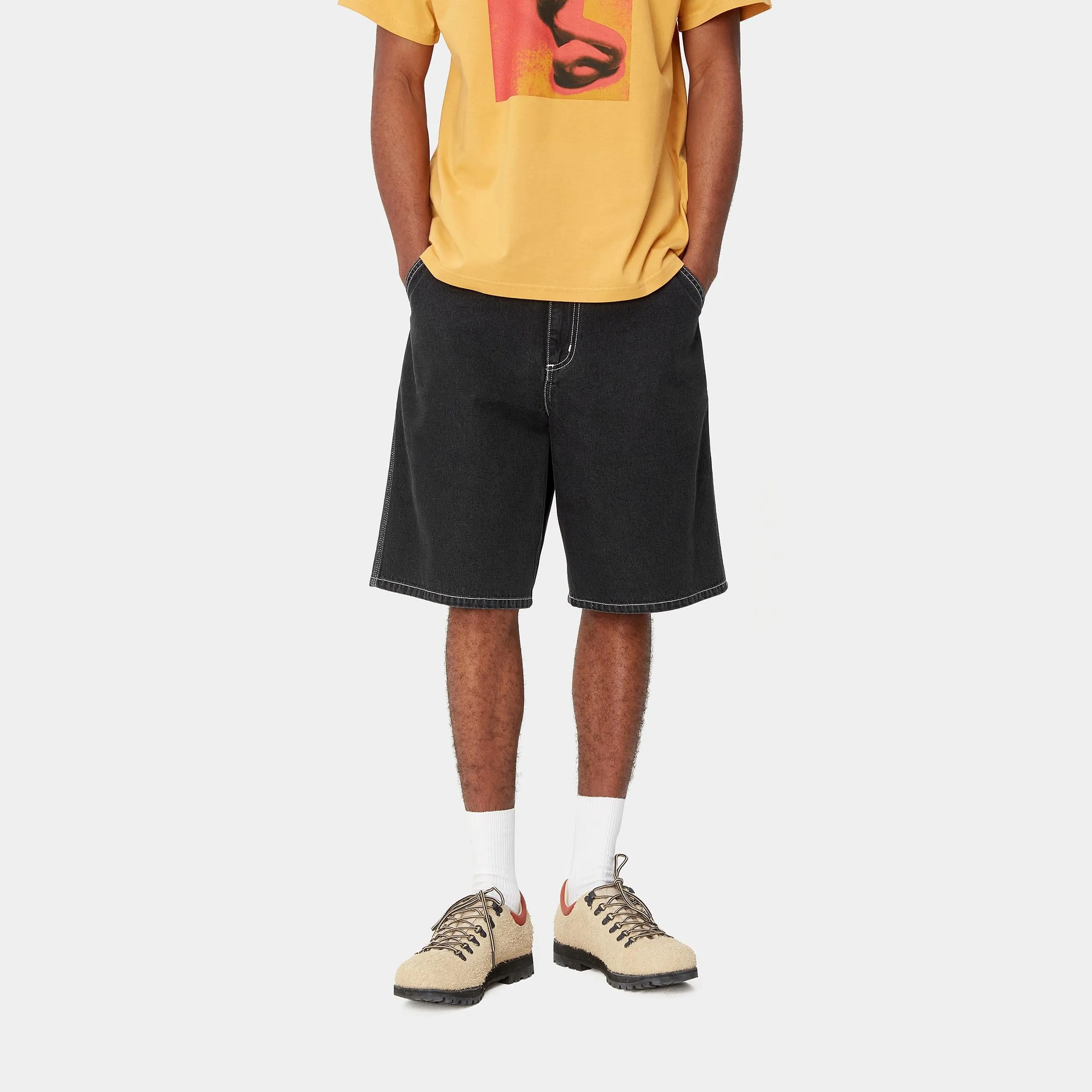 Carhartt WIP Mens Simple Norco Denim Short | Black Stone Washed sold by The Foot Factory product image thumbnail 3