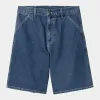Carhartt WIP Mens Simple Norco Denim Short | Blue Stone Washed sold by The Foot Factory