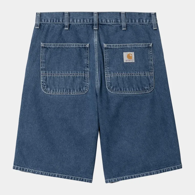 Carhartt WIP Mens Simple Norco Denim Short | Blue Stone Washed sold by The Foot Factory