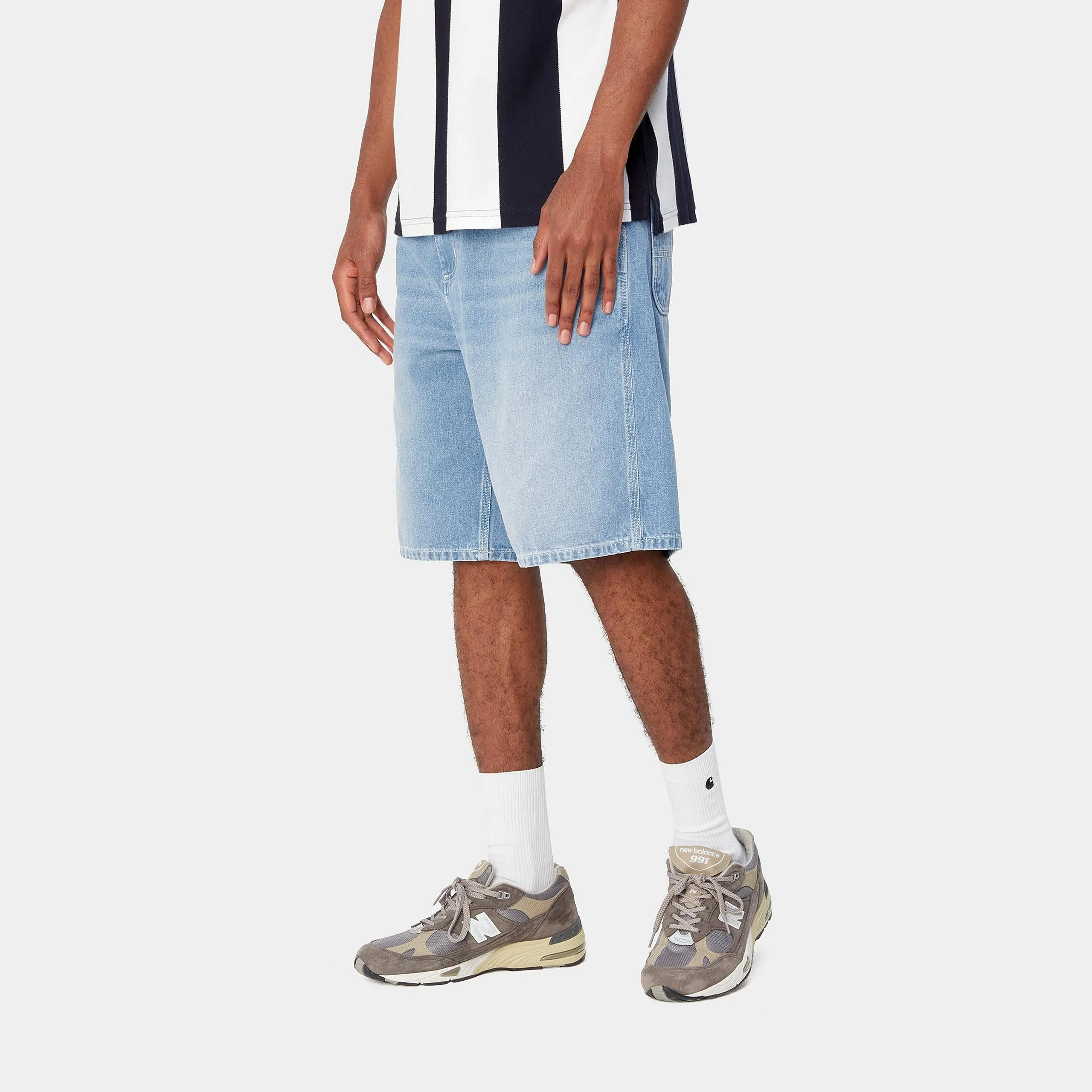 Carhartt WIP Mens Simple Norco Denim Short | Blue Light True Washed sold by The Foot Factory product image thumbnail 5