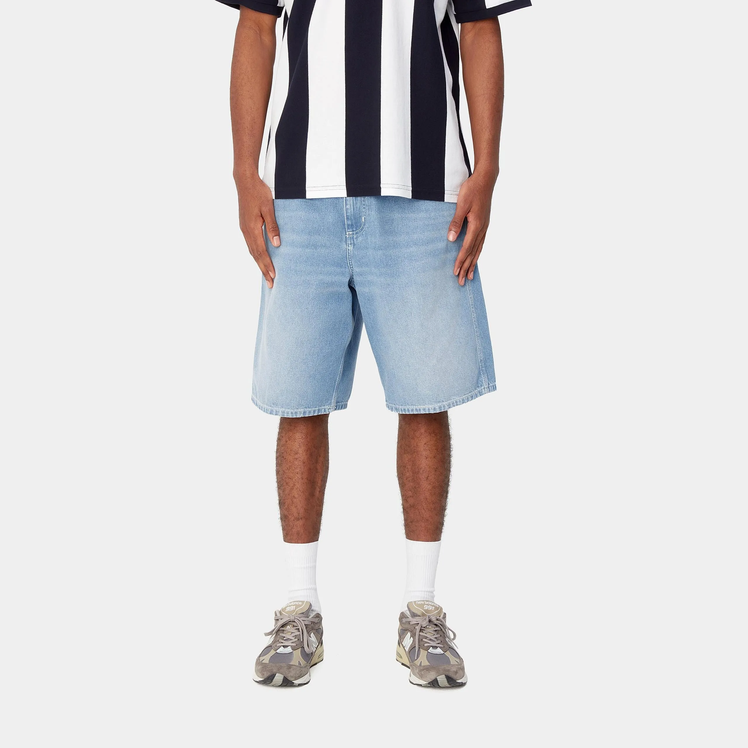 Carhartt WIP Mens Simple Norco Denim Short | Blue Light True Washed sold by The Foot Factory product image thumbnail 3