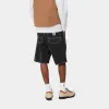 Carhartt WIP Mens Simple Norco Denim Short | Black Heavy Stone Washed sold by The Foot Factory