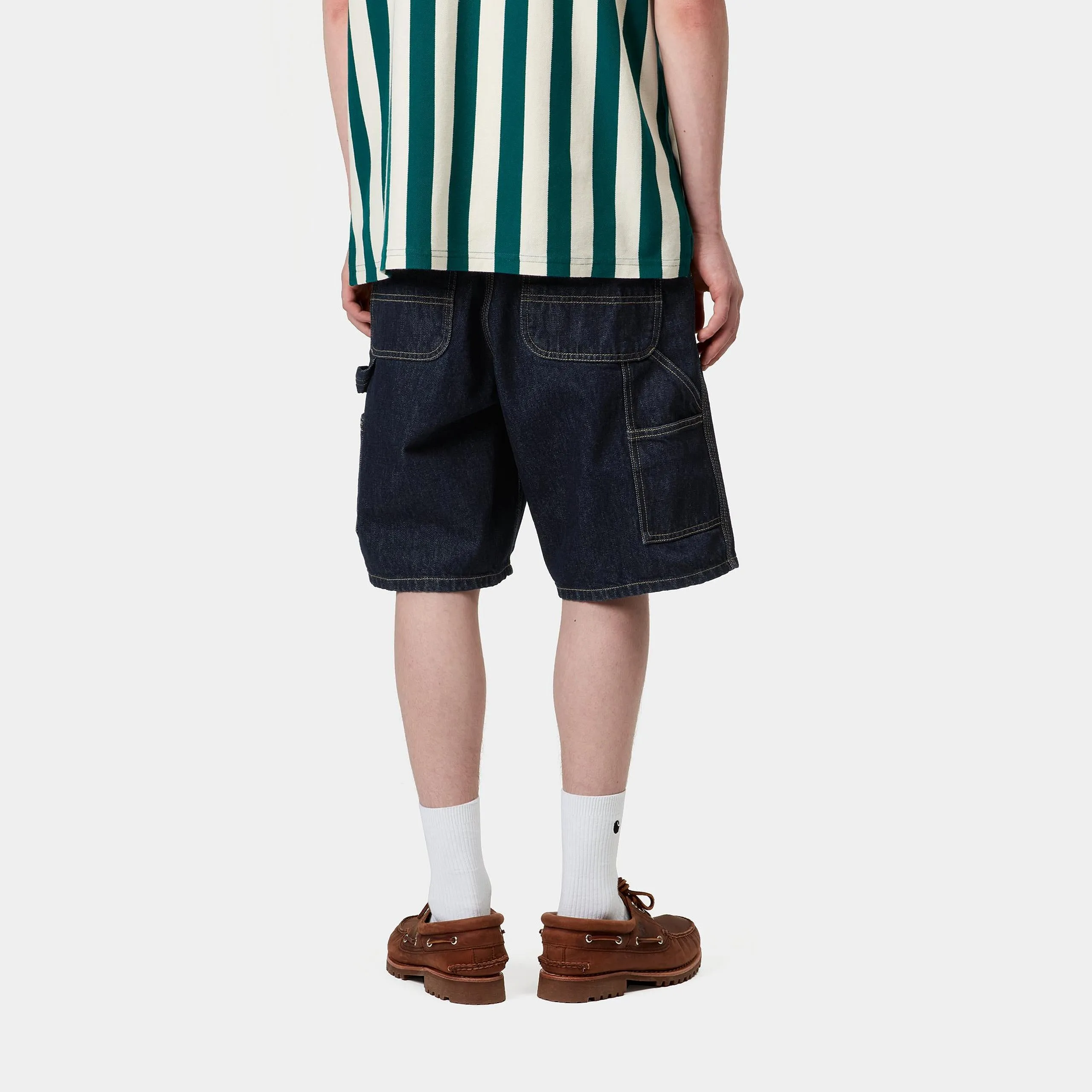 Carhartt WIP Mens Single Knee Smith Denim Short | Blue Rinsed sold by The Foot Factory product image thumbnail 4