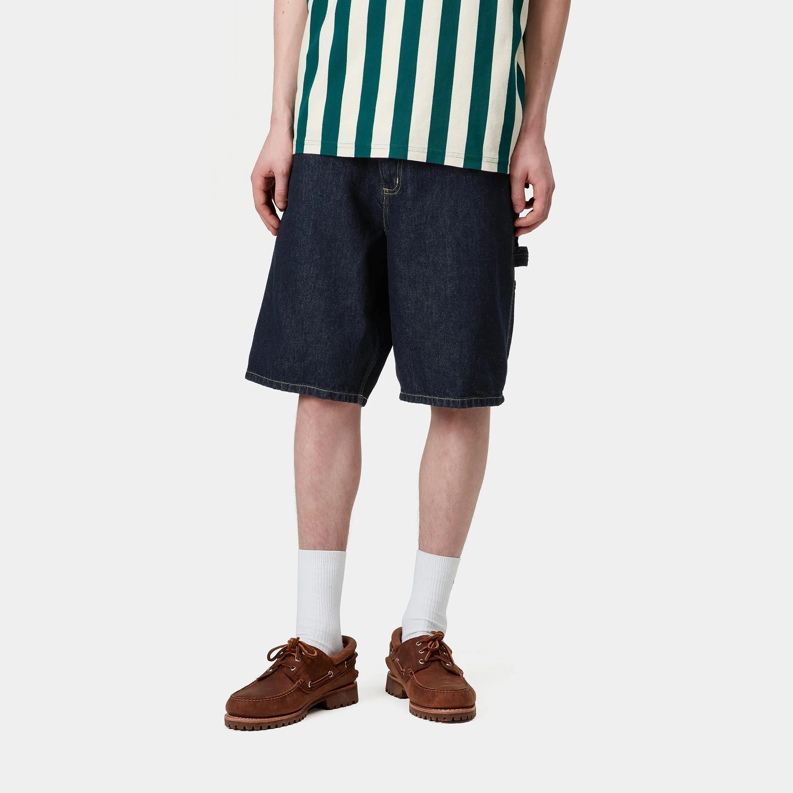Carhartt WIP Mens Single Knee Smith Denim Short | Blue Rinsed sold by The Foot Factory product image thumbnail 3