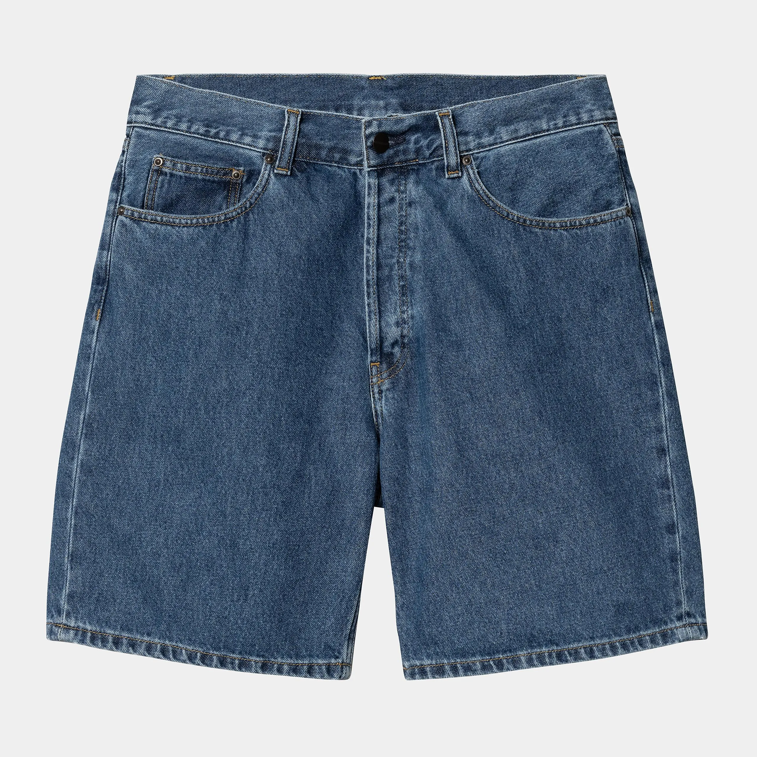Carhartt WIP Mens Nolan Marshfield Denim Short | Blue Heavy Stone Wash sold by The Foot Factory product image thumbnail 2