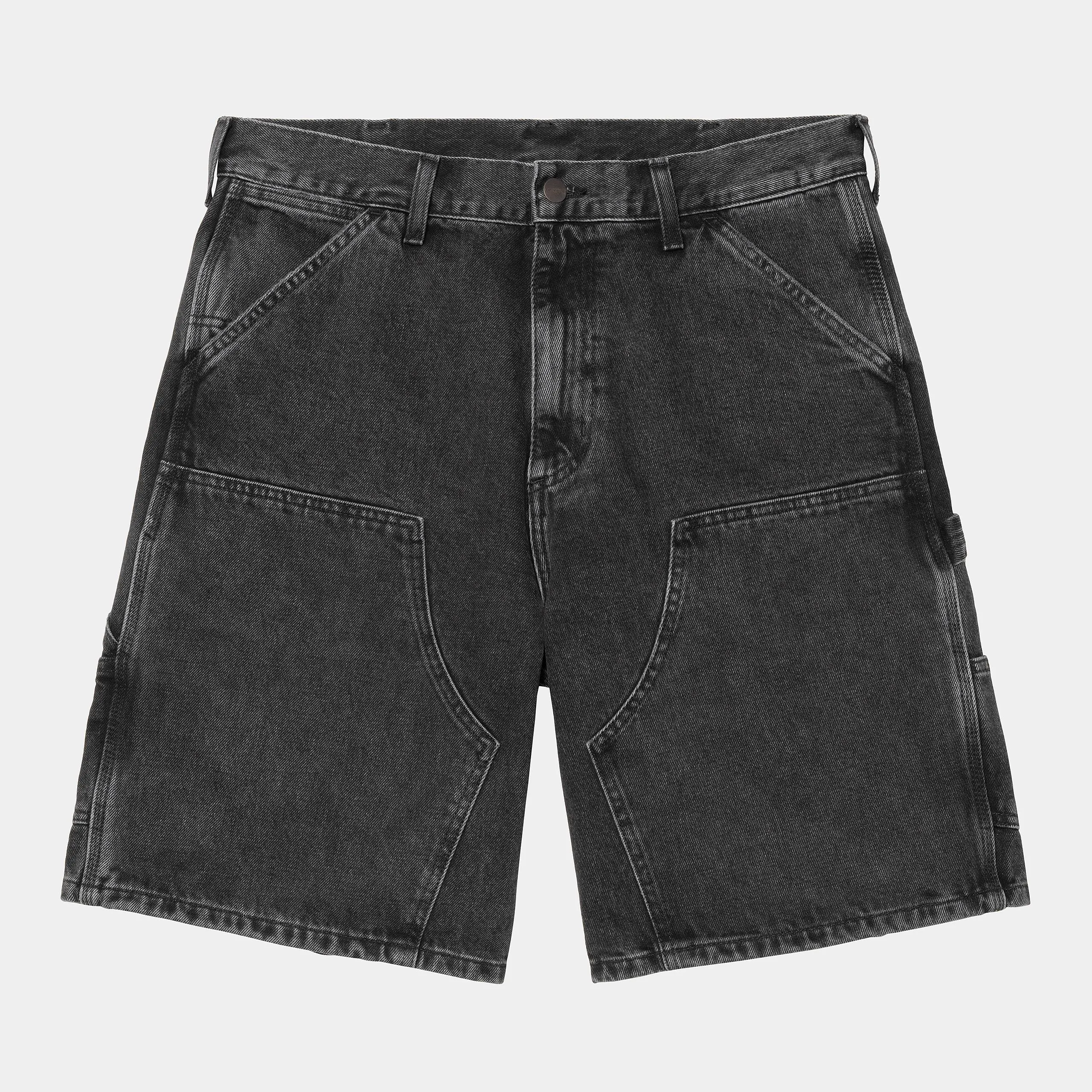 Carhartt WIP Mens Double Knee Smith Denim Short | Black Stone Washed sold by The Foot Factory product image thumbnail 2