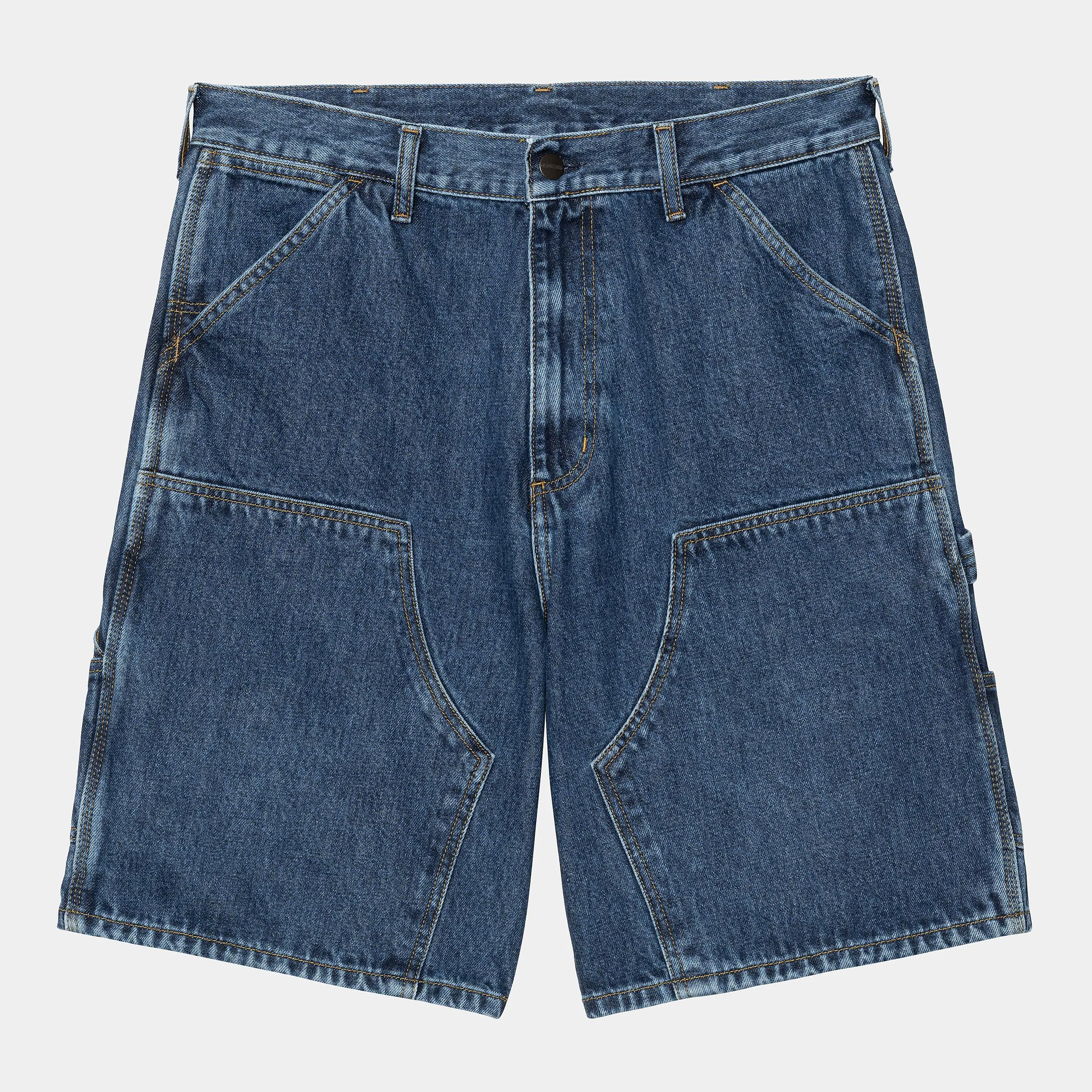 Carhartt WIP Mens Double Knee Smith Denim Short | Blue Stone Washed sold by The Foot Factory product image thumbnail 2