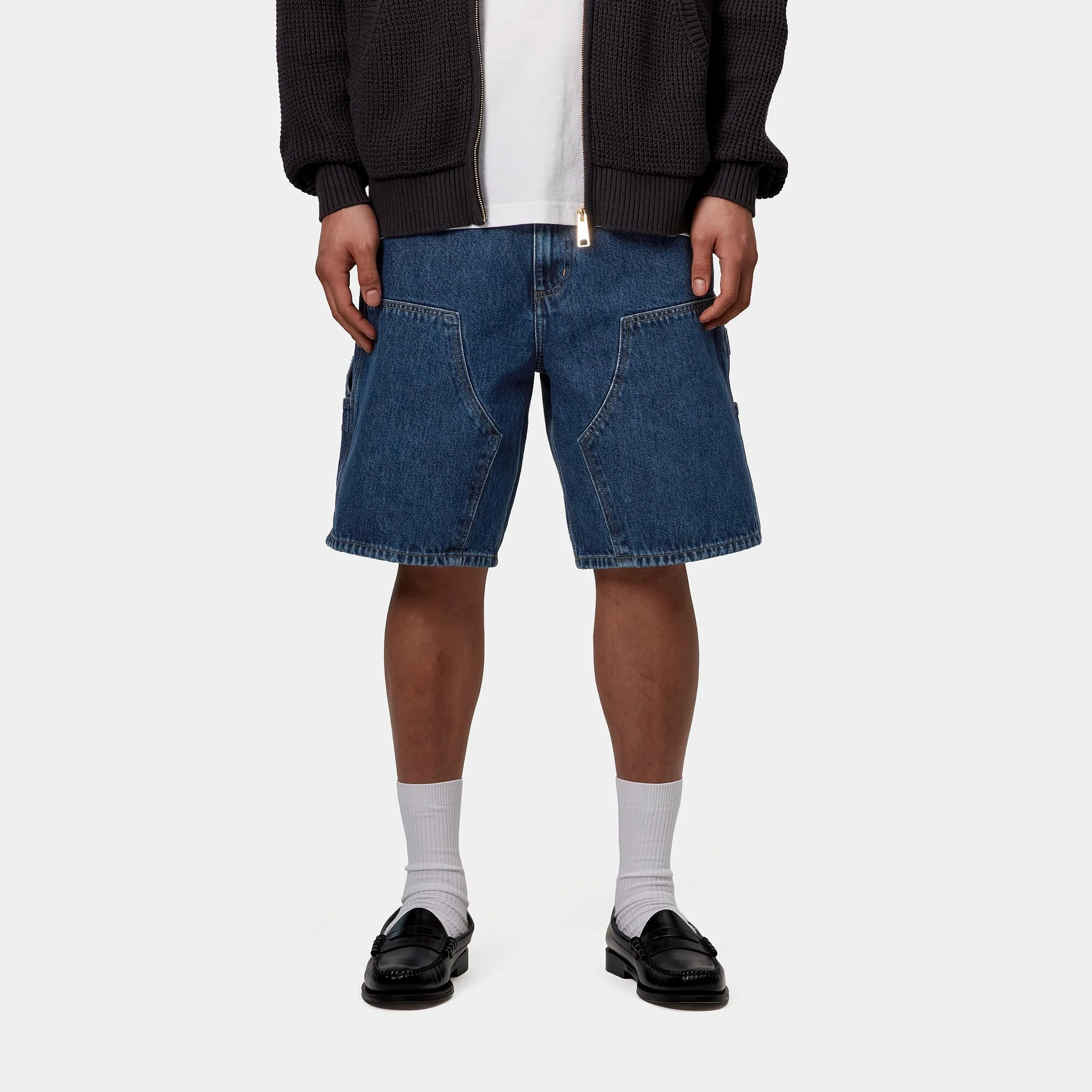 Carhartt WIP Mens Double Knee Smith Denim Short | Blue Stone Washed sold by The Foot Factory product image thumbnail 3