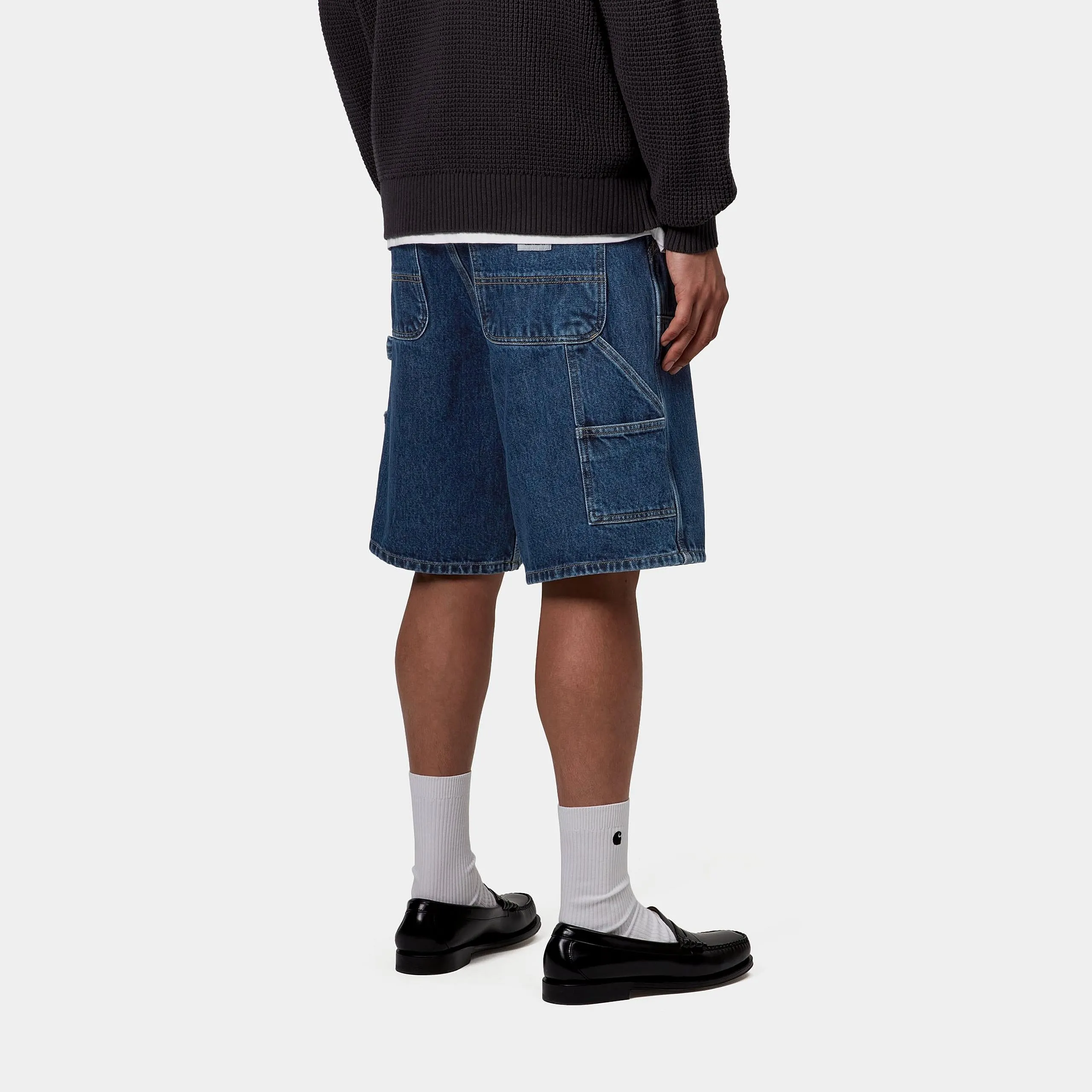 Carhartt WIP Mens Double Knee Smith Denim Short | Blue Stone Washed sold by The Foot Factory product image thumbnail 4