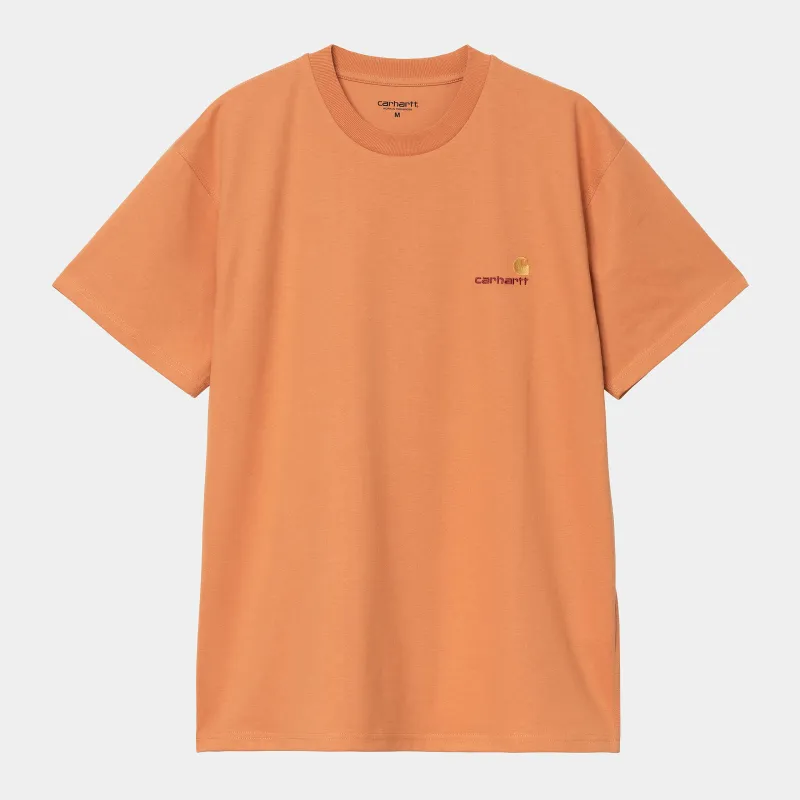 Carhartt WIP Mens Short Sleeved American Script T-Shirt | Redhaven sold by The Foot Factory