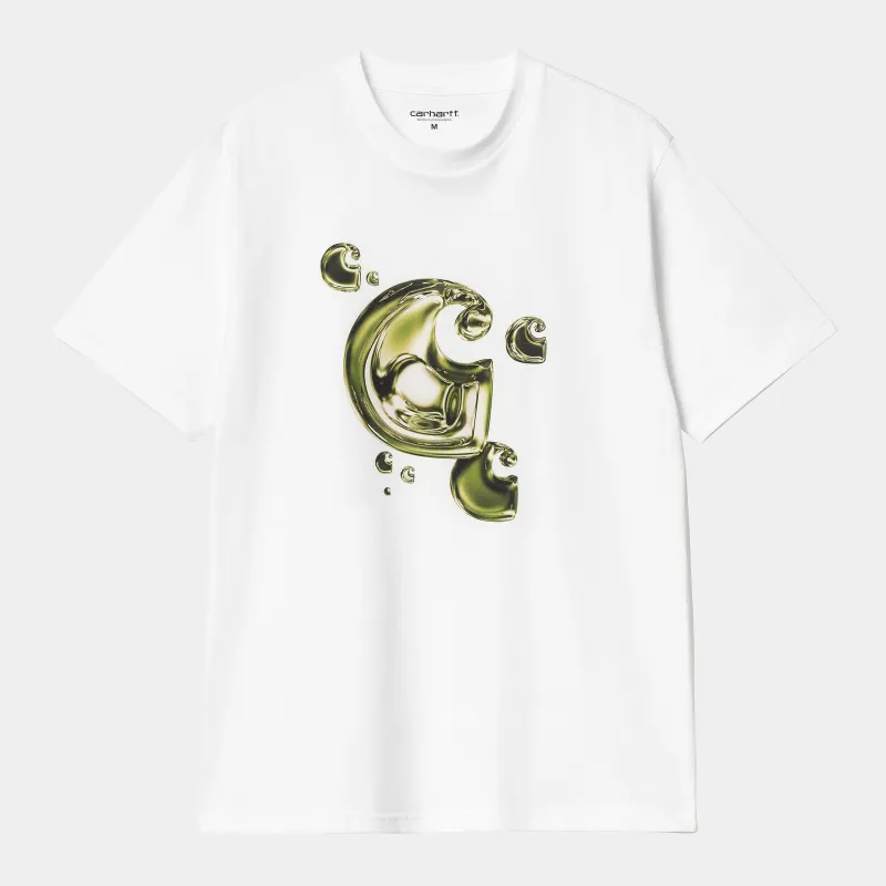 Carhartt WIP Mens Solar Chrome C-Logo T-Shirt | White made by Carhartt WIP