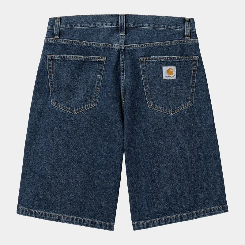 Carhartt WIP Mens Landon Robertson Denim Short | Blue Stone Washed sold by The Foot Factory